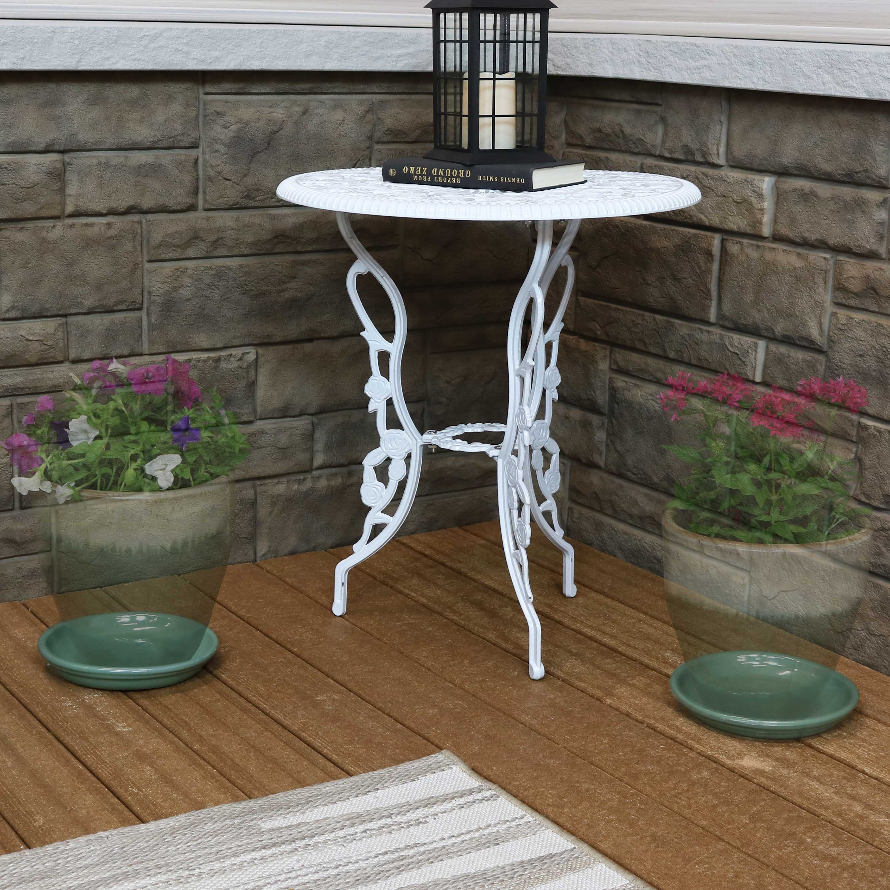 Sunnydaze 4-Pack Glazed Ceramic Plant Saucers for Indoor & Outdoor Potted Plants – Perfect for Home, Garden, and Patio Decor