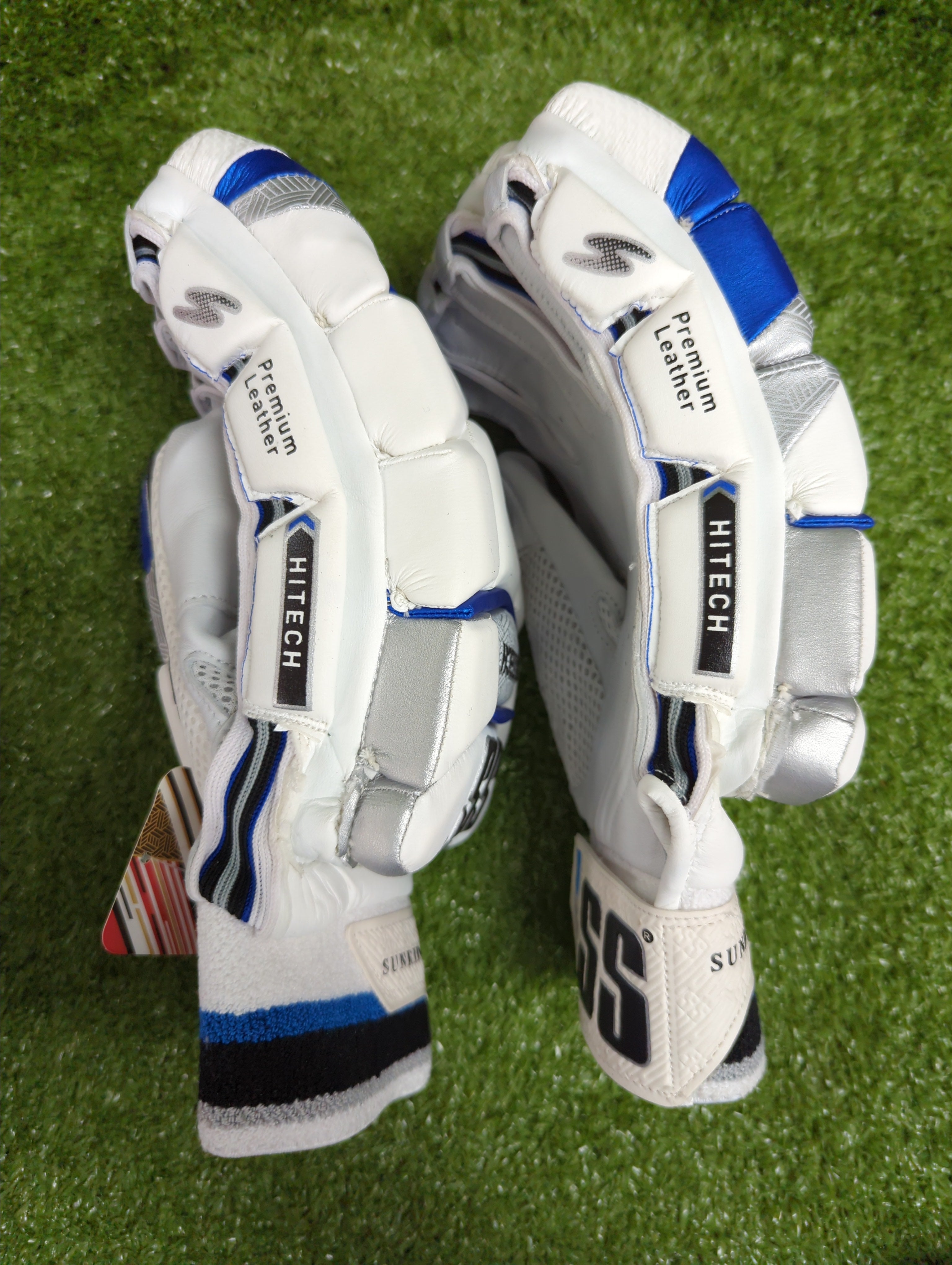 Premium SS Hitech Adult Cricket Batting Gloves - Breathable Padded Protection for Cricket Players - Perfect for Practice, Matches & Training Sessions