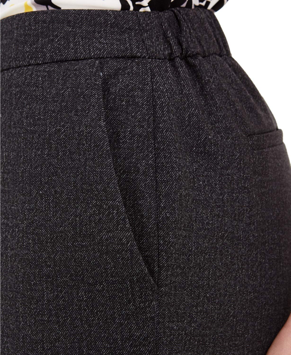 Kasper Women's Twill Ponte Elastic Waist Dress Pants - Comfortable Stretch Work Pants for Office & Business Casual Wear