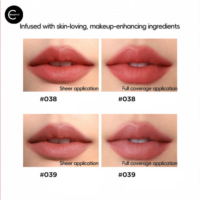 Perfect Diary Velvet Matte Lip Glaze - Long Lasting Lipstick for Women, Hydrating & Non-Drying, Business Card Size for On-the-Go Touch Ups (Ideal for Work, Parties & Everyday Wear)