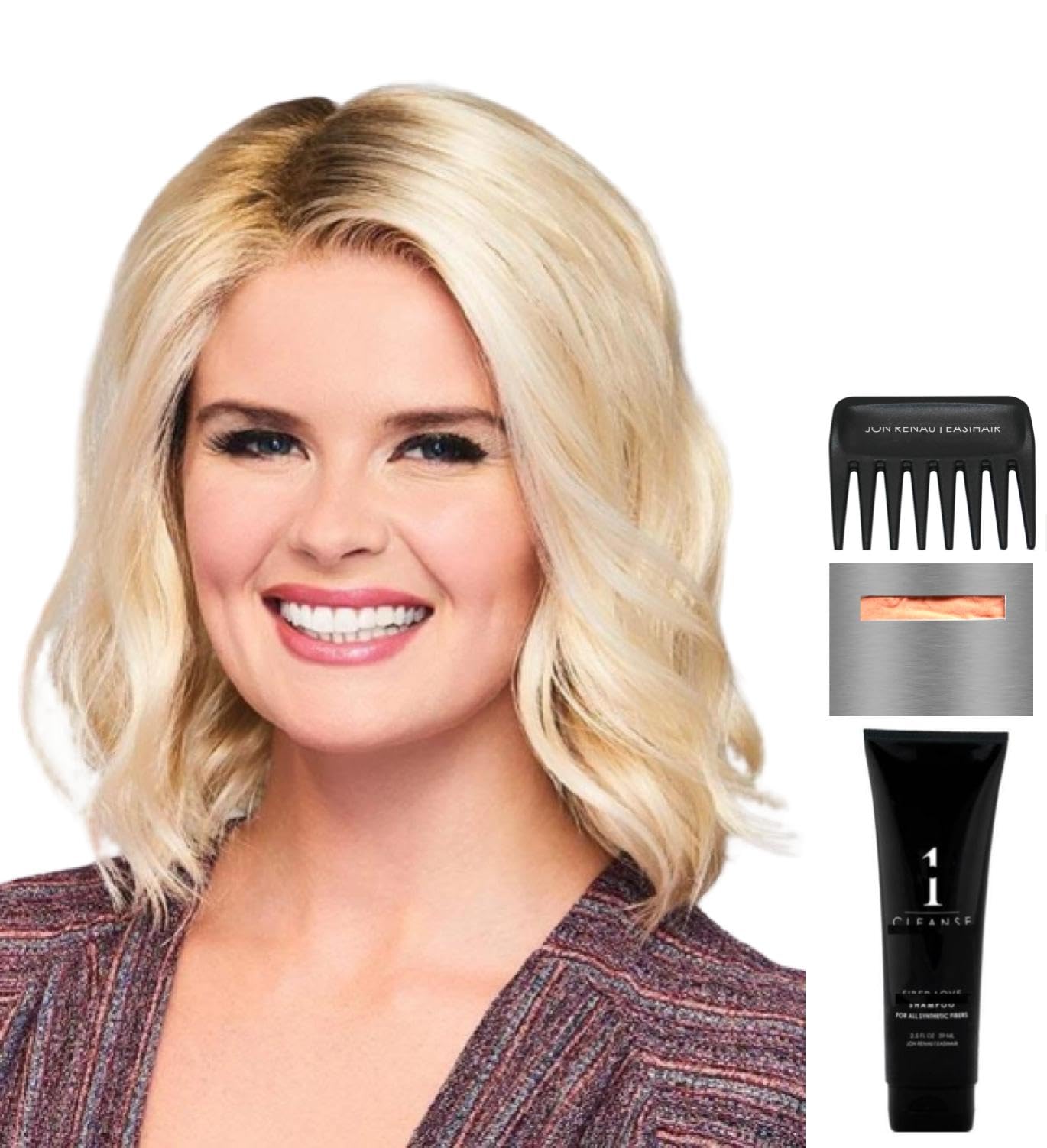 Gabor Soft & Subtle PETITE-AVERAGE CAP Wig Bundle (GL14-22SS) - Includes Christy's Wigs Q&A Booklet, 2oz Travel Wig Shampoo, Wig Cap & Wide Tooth Comb | Perfect for Daily Wear, Travel & Special Occasions