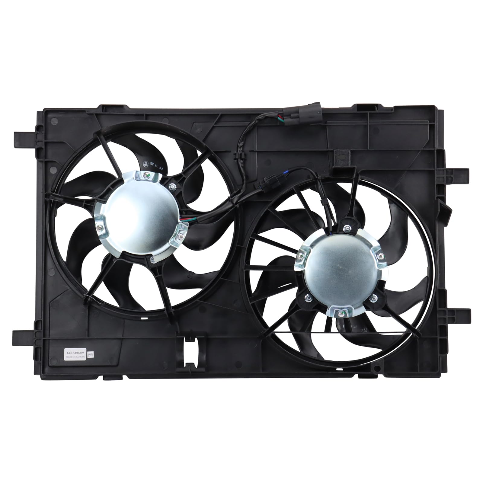 TRQ Radiator Dual Cooling Fan Assembly Compatible with 2007-2009 Lincoln MKZ FO3115179 - Replacement Cooling System Part for Improved Engine Performance