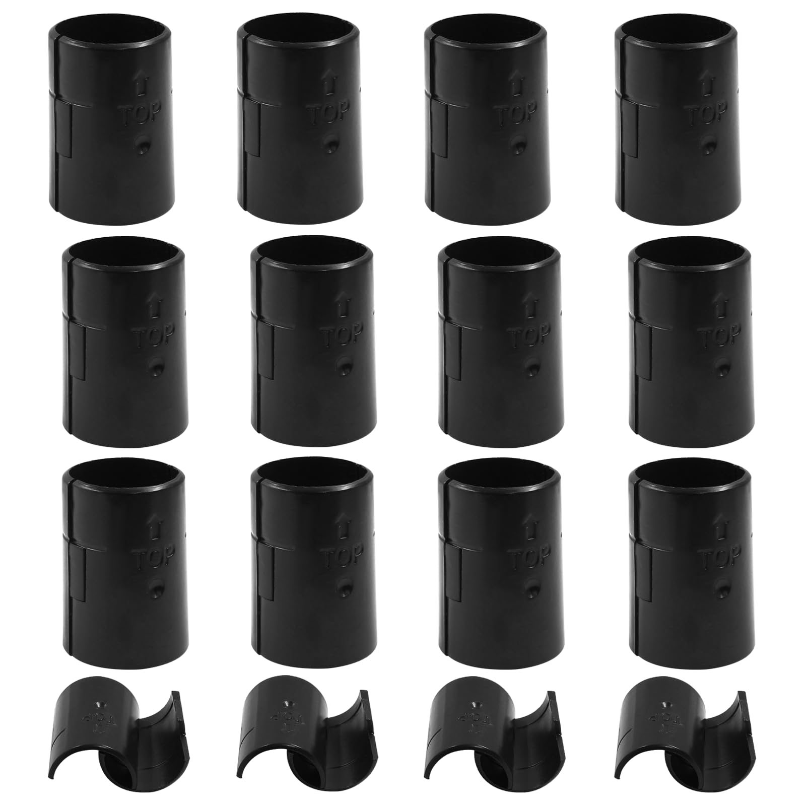 32Pcs (16 Pairs) 1-Inch Wire Shelf Clips - Heavy Duty Plastic Shelf Lock Clips for Wire Shelving Systems - Black Wire Shelf Clips Replacement - Perfect for Kitchen Pantry, Garage Storage & Closet Organization