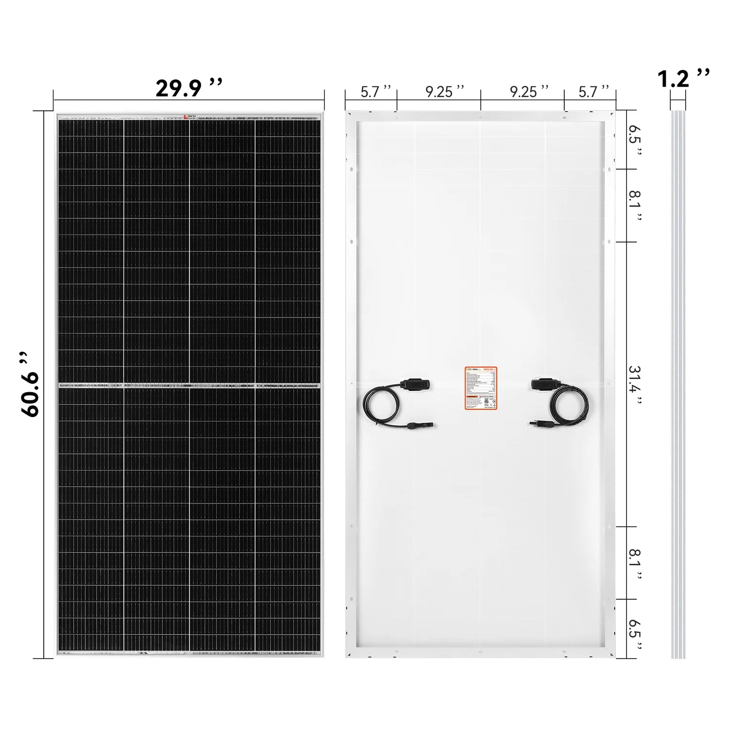 Rich Solar MEGA 250 PRO 250W Monocrystalline Solar Panel - UL Certified | High Efficiency Solar Power for Homes, RVs & Off-Grid Living