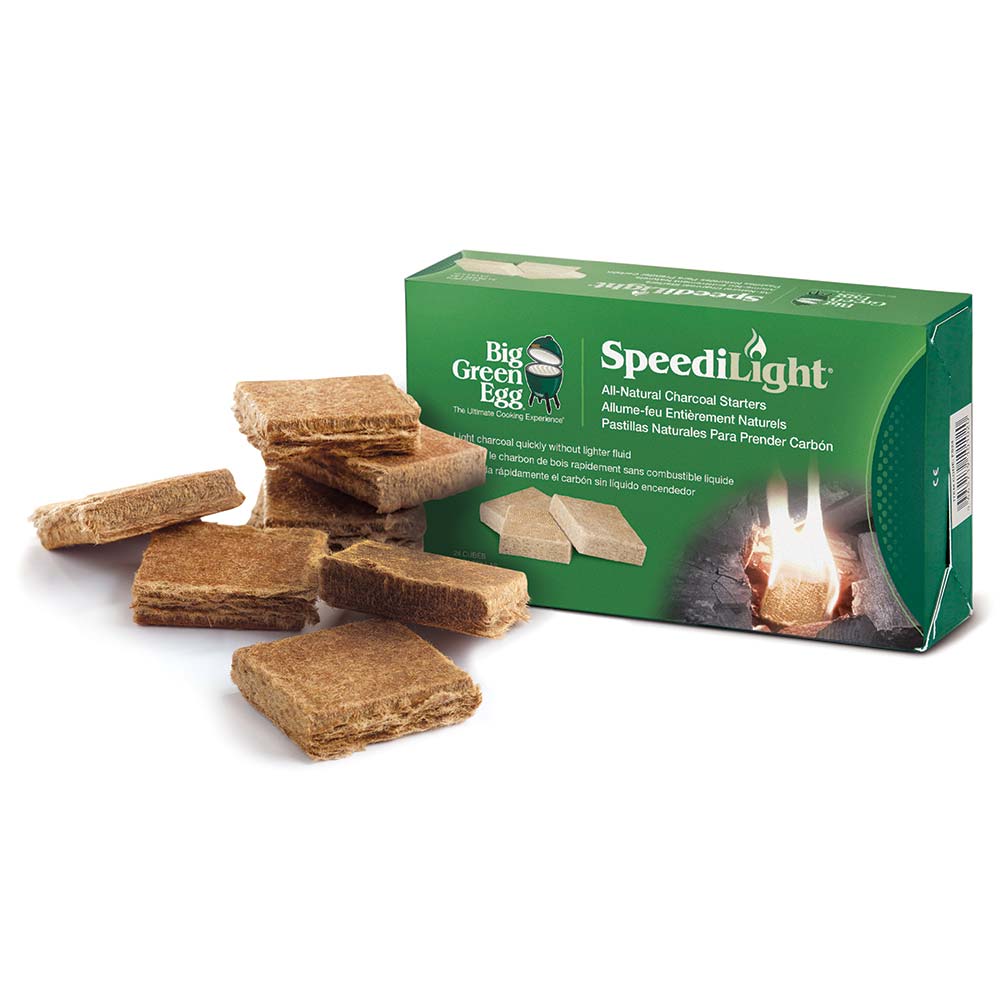 Big Green Egg SpeediLight Natural Charcoal Starters - Fast & Easy Fire Starter for Grilling, Smoking & BBQ - Perfect for Outdoor Cooking & Backyard Parties