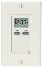 Digital In-Wall Timer Switch - 14 On/Off Events per Week, Single Pole, 120V, Neutral Wire Required - Perfect for Home Automation & Lighting Control