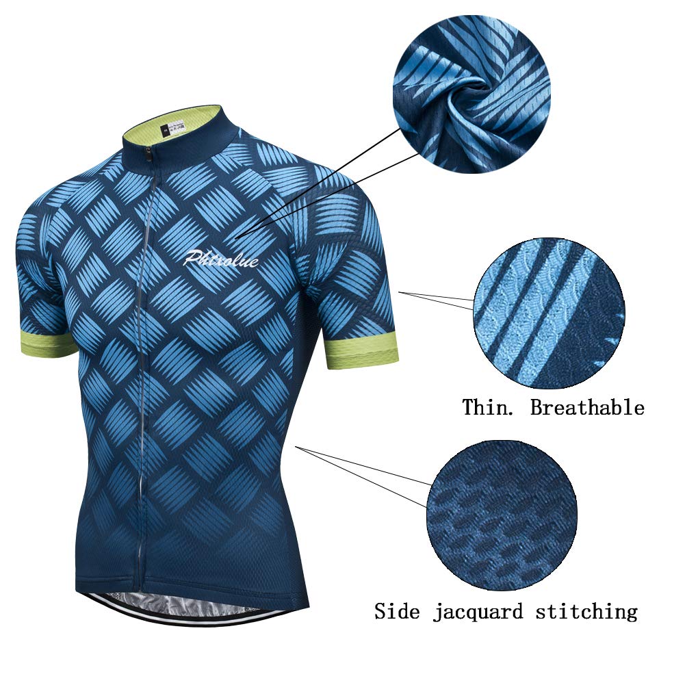 Premium Men's Cycling Jersey & Bib Shorts Set - Breathable, Moisture-Wicking Bicycle Outfit for Road & Mountain Biking | Comfortable Cycling Uniform for Training & Racing