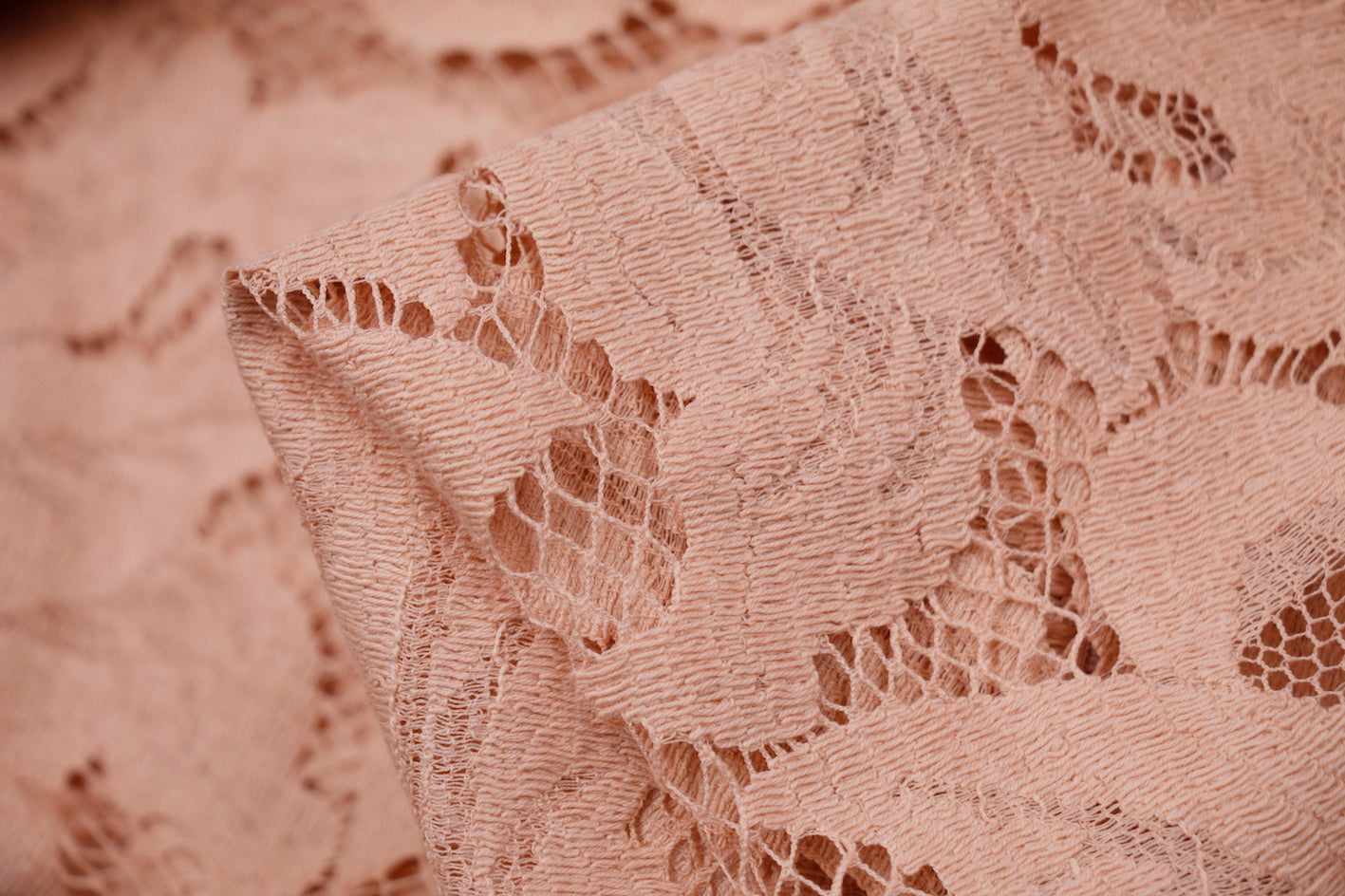 Elegant Apricot Lace Trim - Delicate Floral Lace Fabric for Wedding Dresses, Bridal Gowns, DIY Crafts & Home Decor