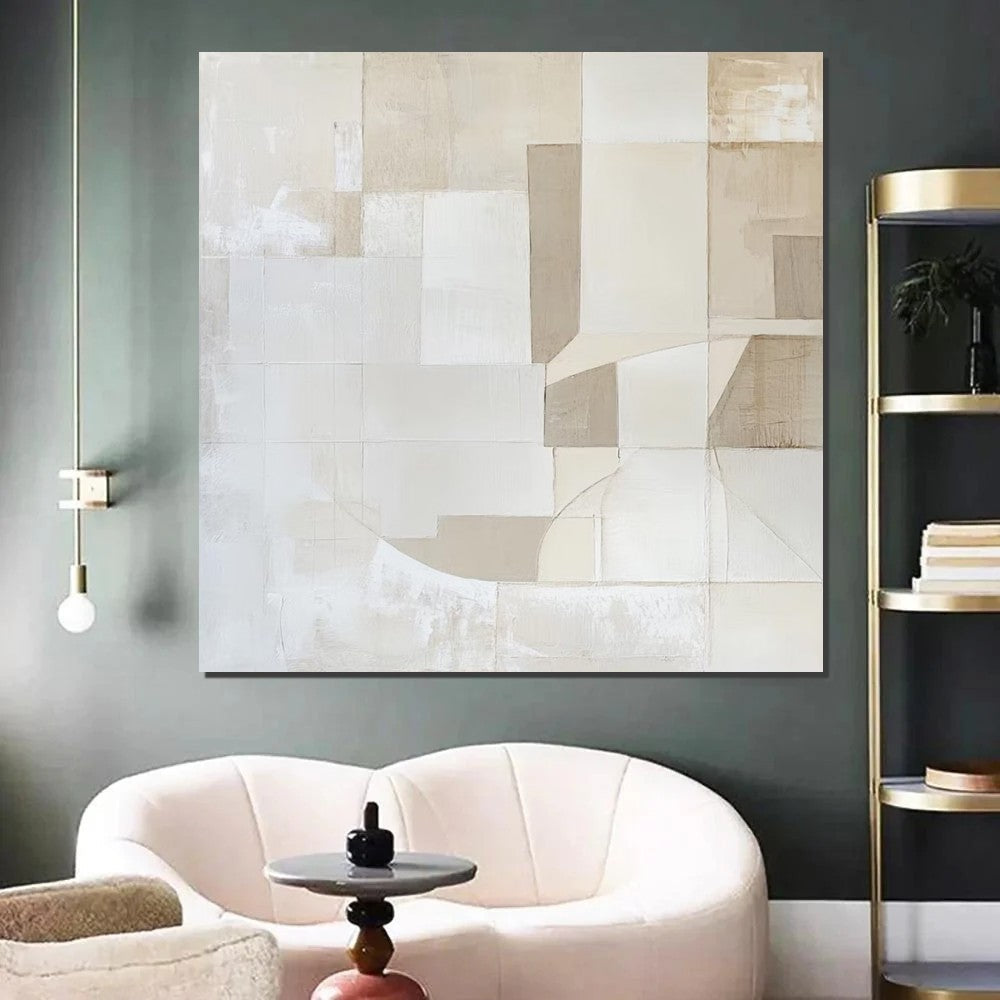 Contemporary Modern Artwork - Large Hand Painted Canvas Wall Art for Bedroom Decor | Abstract Painting for Living Room, Office & Home Interior Design