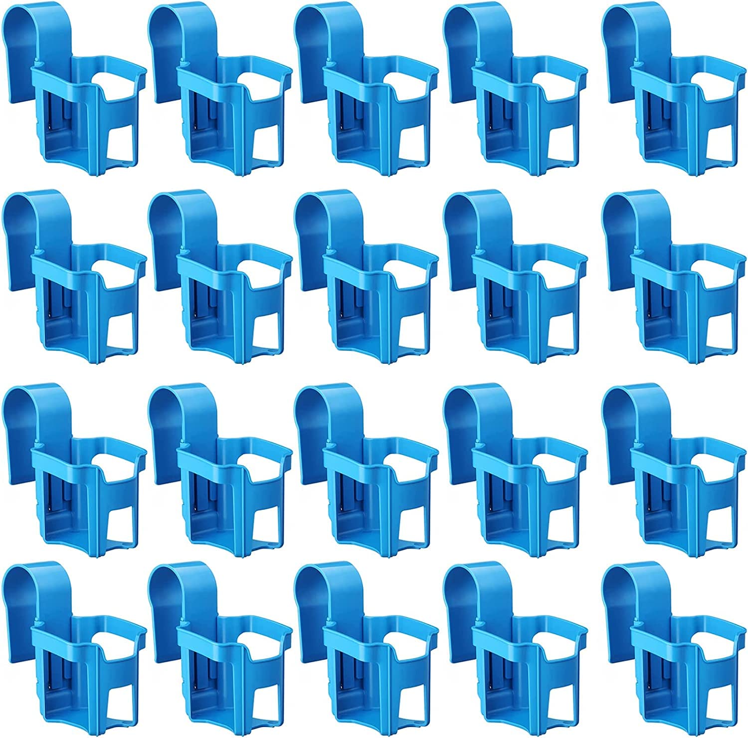 20 Pack Heavy Duty Poolside Cup Holders - Durable Above Ground Pool Drink Holders Accessories for Most Pools - Perfect for Summer Parties, Backyard Relaxation & Poolside Beverages
