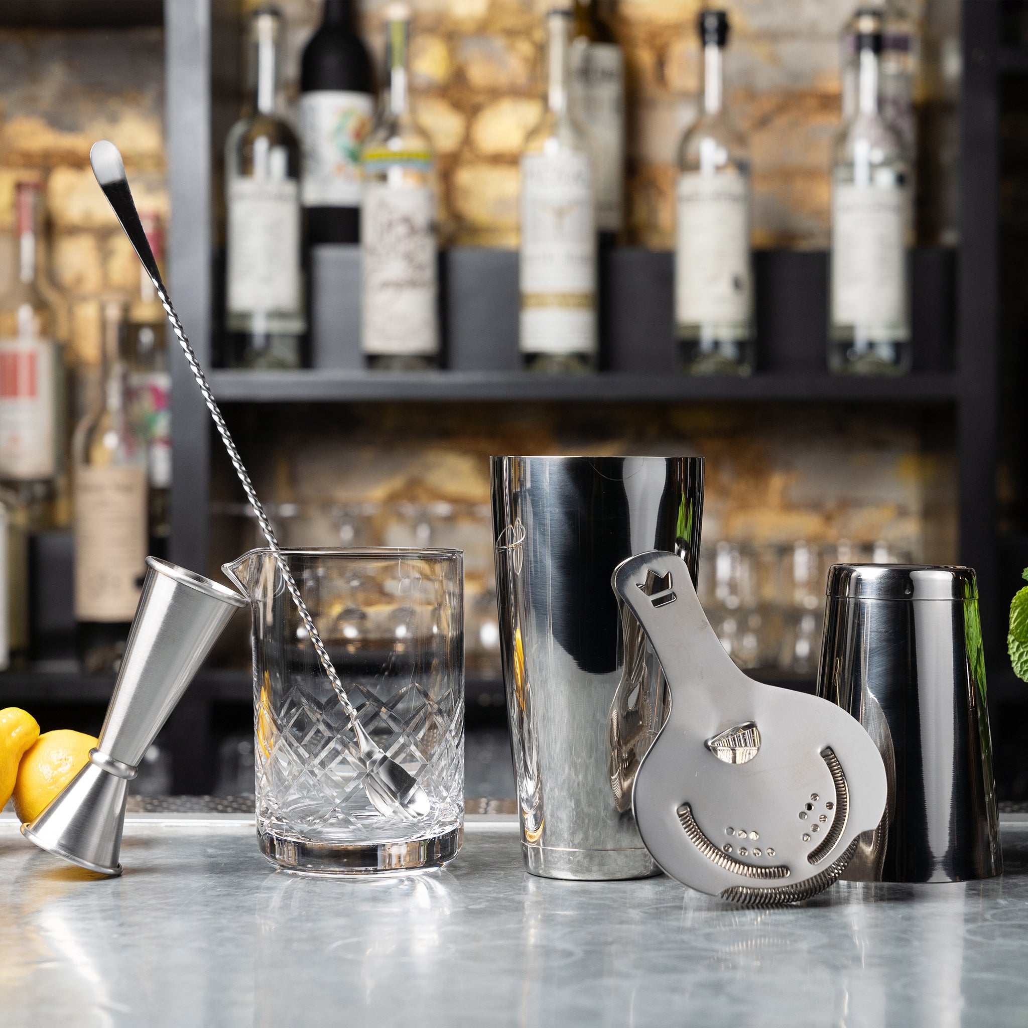 Premium Stainless Steel Cocktail Shaker Set - Bar Essentials for Home Mixology & Professional Bartending | Perfect for Parties, Gifts & Cocktail Making