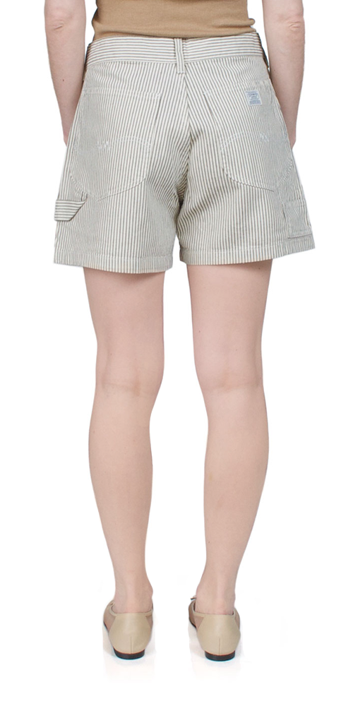 Men's Carpenter Striped Cotton Shorts - Comfortable Work Shorts for DIY, Construction & Outdoor Activities