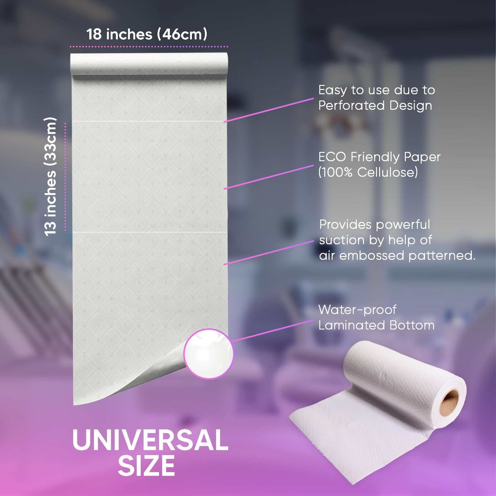 100-Pack Disposable Dental Bibs 13