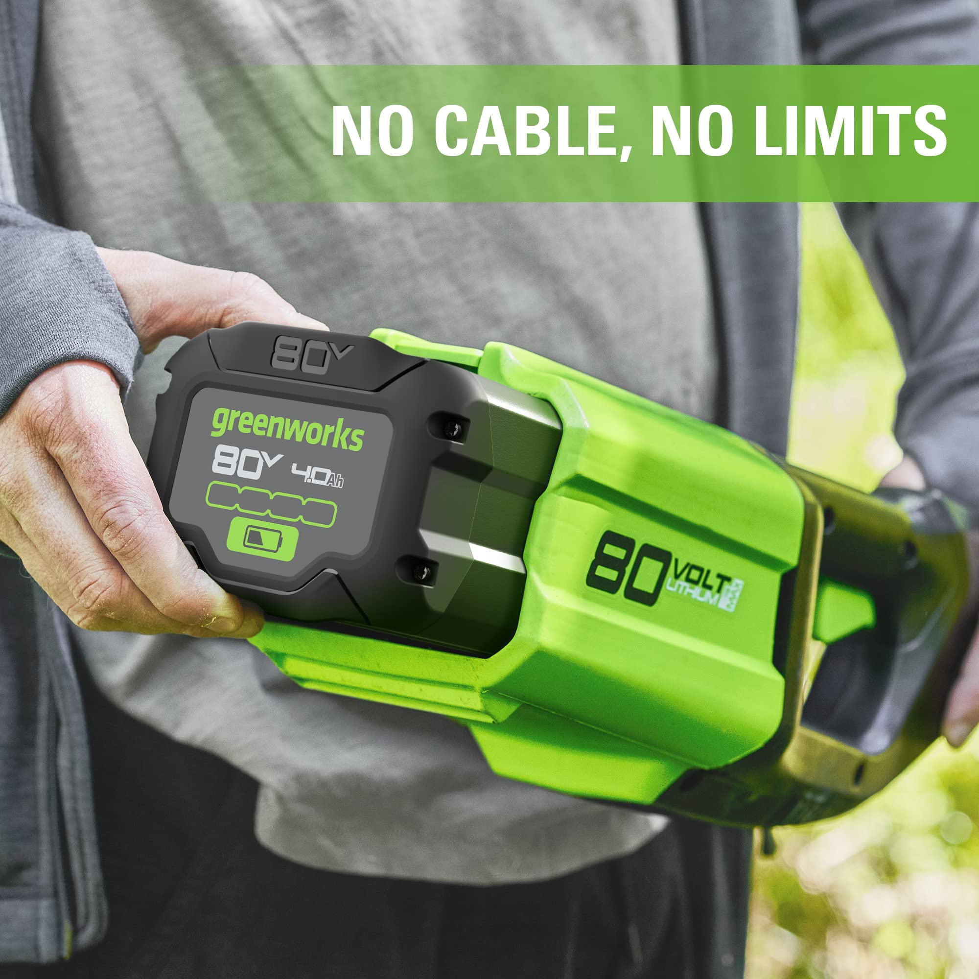 80V 4.0Ah Lithium Ion Battery for Power Tools - High Performance Replacement Battery for Lawn Mowers, Chainsaws & Outdoor Equipment - Long Lasting & Fast Charging