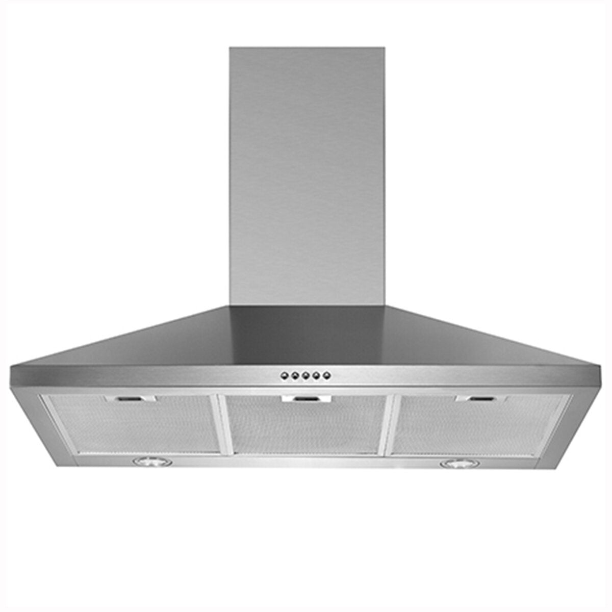 Schweigen 90cm Wall Mount Range Hood - Stainless Steel TRI 900 - Powerful Kitchen Exhaust Fan for Smoke & Odor Removal - Perfect for Modern Home Cooking & Grilling