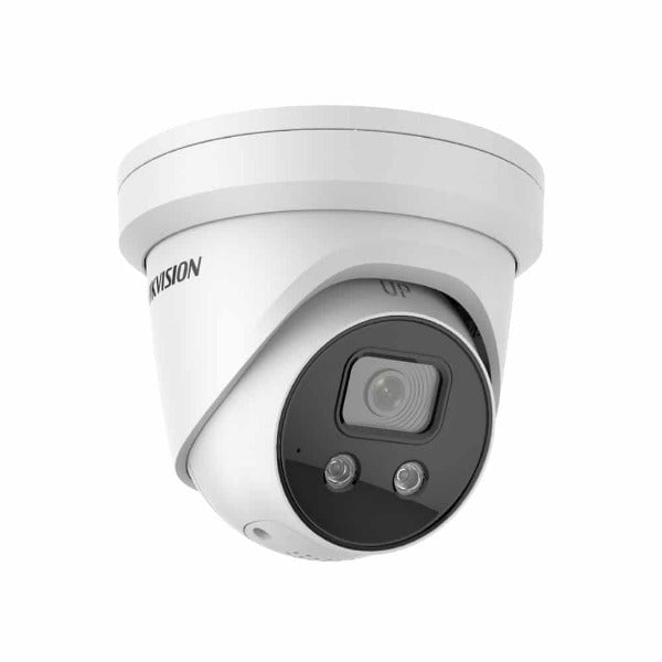 Hikvision 8MP 4K Acusense Turret Security Camera with Audio, Strobe Light & Alarm - DS-2CD2386G2-ISU/SL for Home & Business Surveillance (Indoor/Outdoor Use)