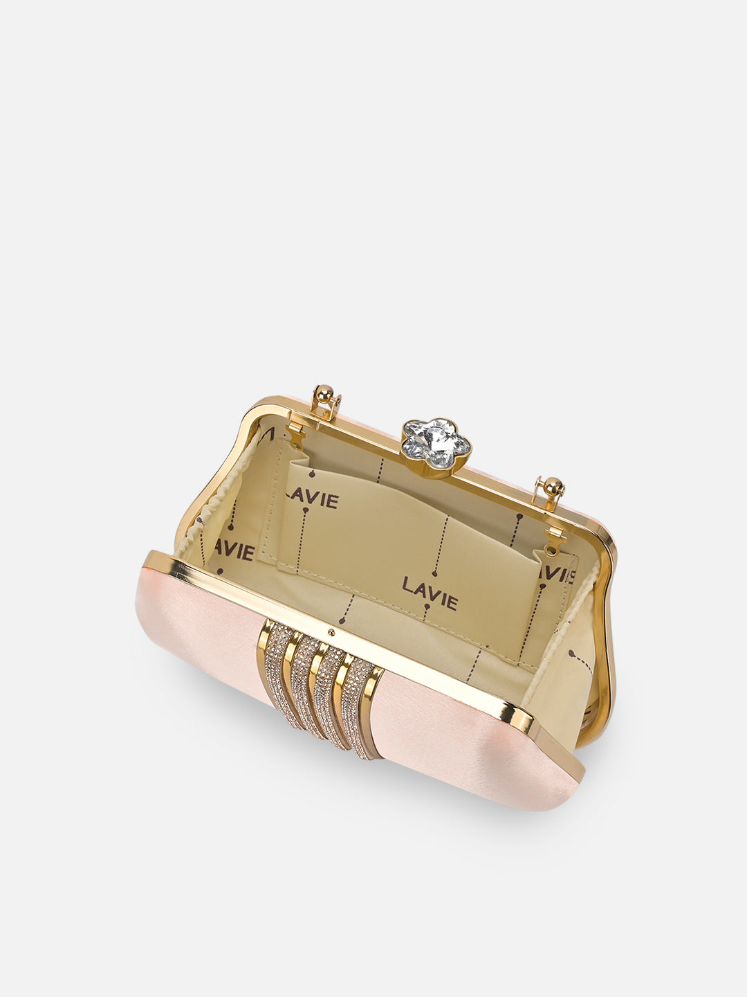 Lynn Small Handle Frame Clutch Bag for Women - Elegant Evening Clutch Purse with Gold Chain Strap - Perfect for Parties, Weddings & Special Occasions
