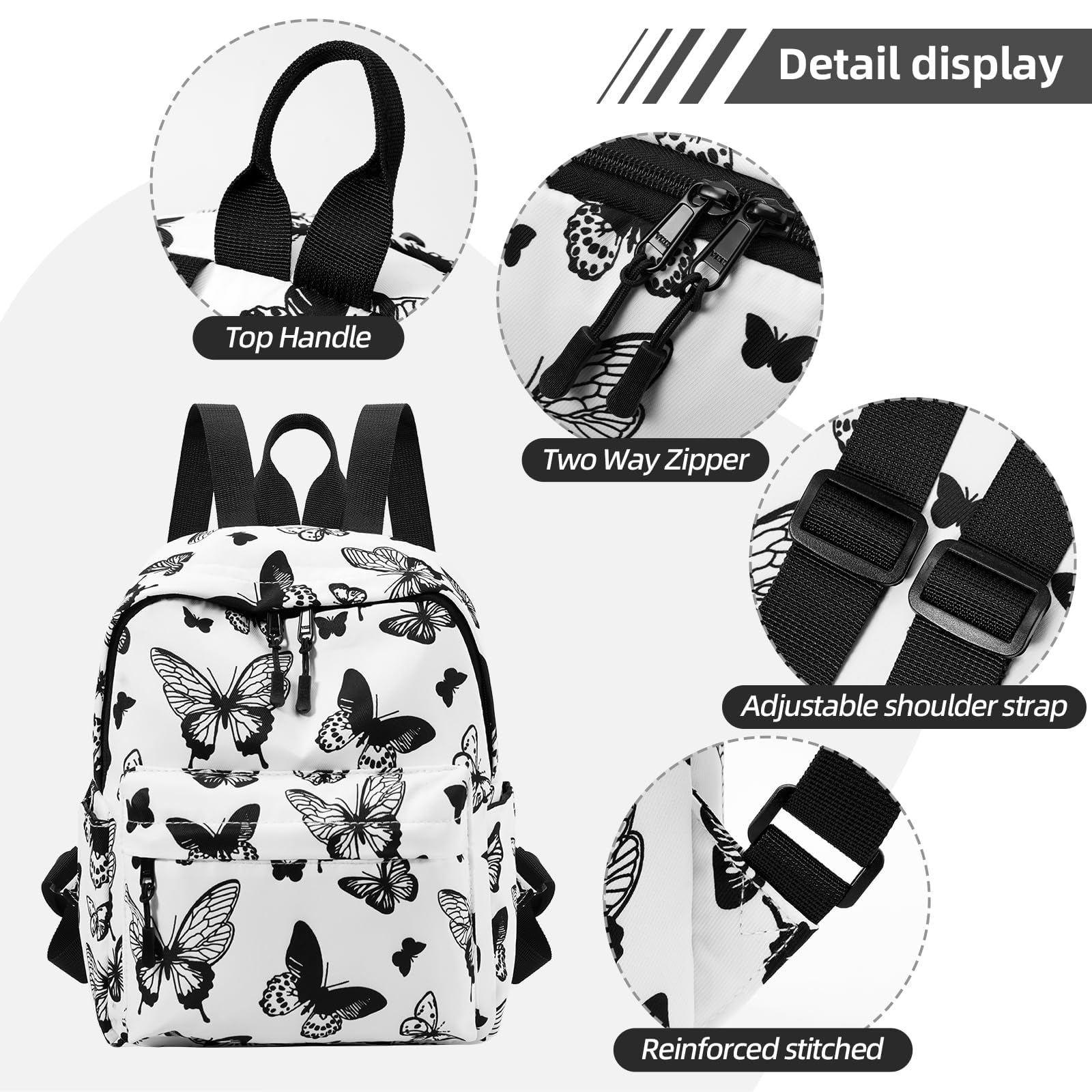 Stylish Mini Butterfly Backpack for Women - Lightweight Small Purse & Cute Bookbag for Teens | Perfect for School, Travel & Everyday Use