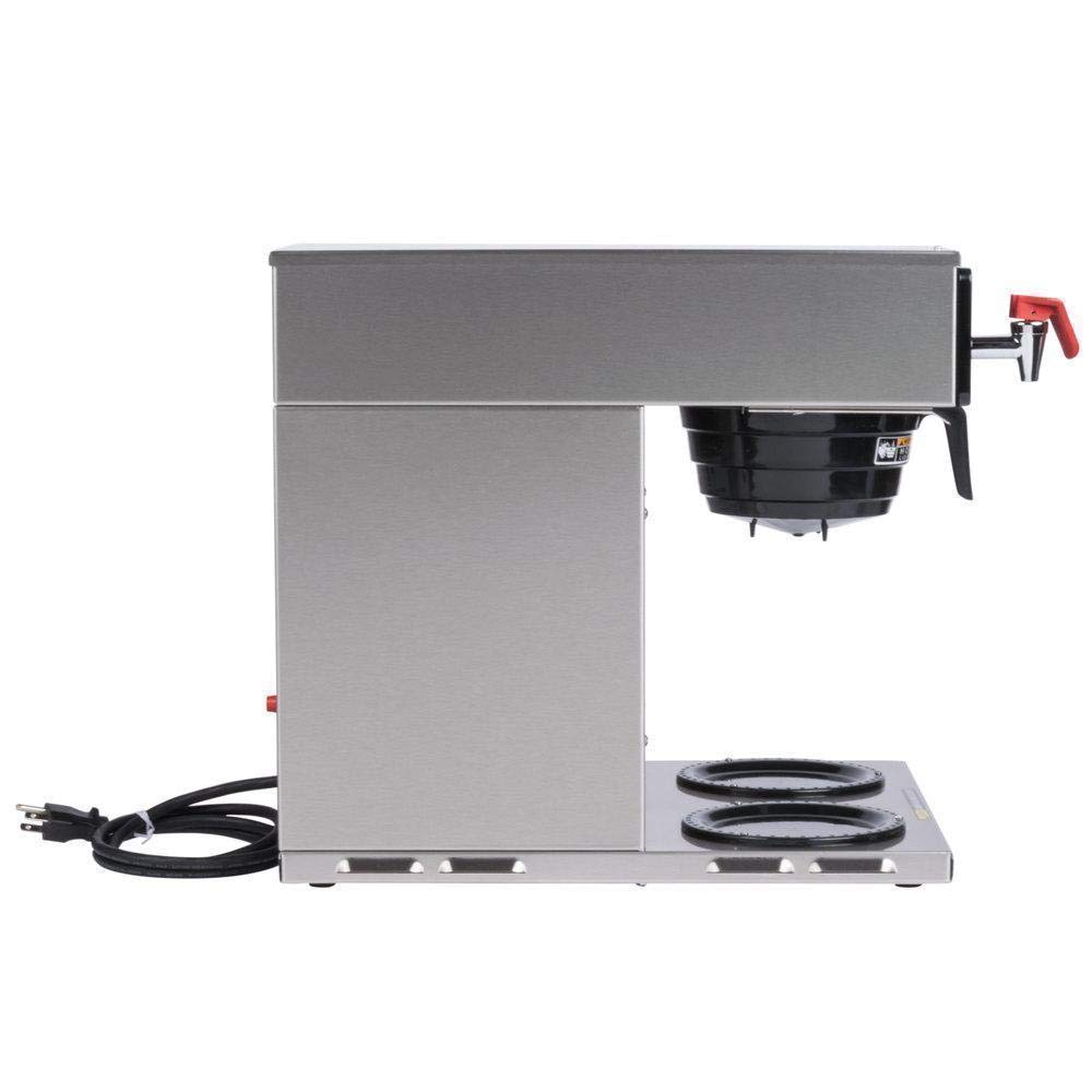 BUNN Axiom 15-3 Commercial Coffee Maker - 12 Cup Automatic Brewer with 3 Lower Warmers (Model 38700.0002) - Gray - Perfect for Offices, Restaurants & High-Volume Coffee Service