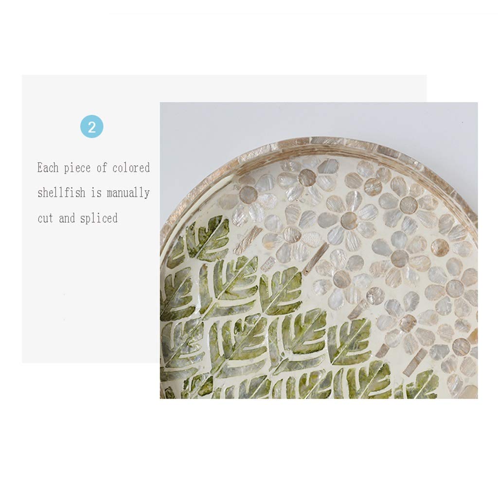 Elegant Handmade Beaded Serving Tray - Nordic Style Decorative Storage Tray for Fruits, Jewelry & Home Decor | Perfect for Bedroom, Living Room & Dining Table Display