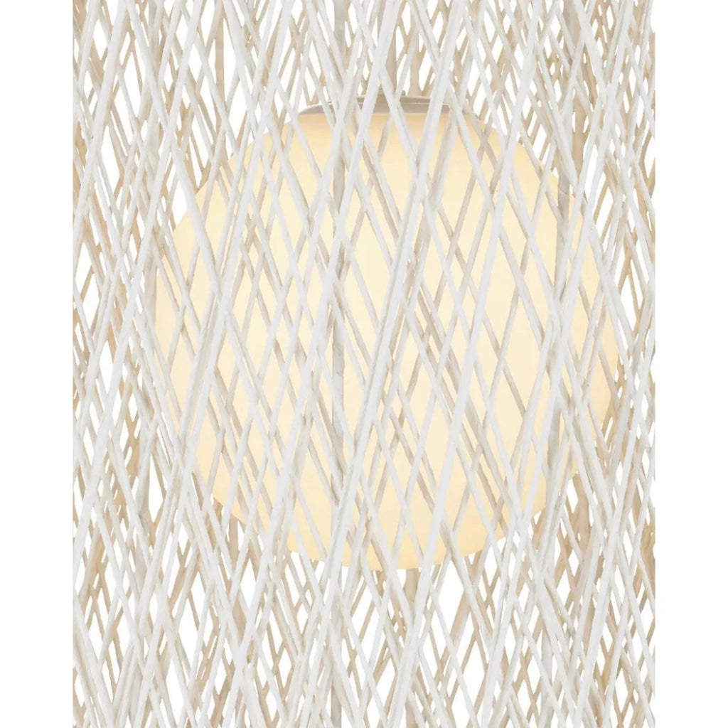 34.5 Inch Modern Cocoon Iron and Glass White Pendant Light - Elegant Ceiling Lighting for Dining Room, Kitchen, Bedroom, or Living Room