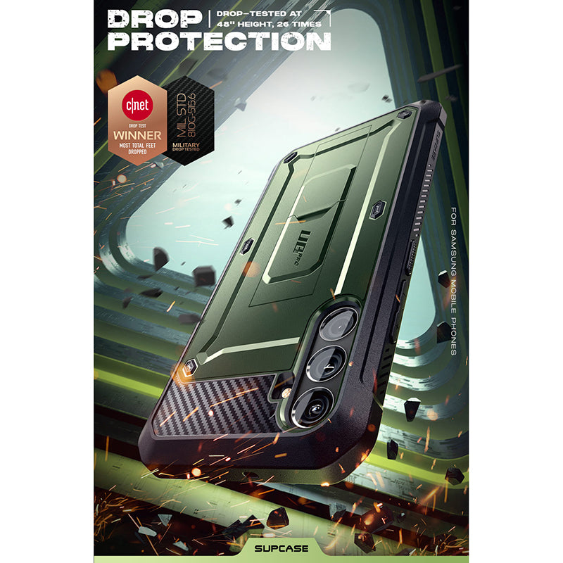Samsung Galaxy S23 FE Unicorn Beetle Pro Rugged Protective Case - Dark Green | Shockproof, Military-Grade Drop Protection | Perfect for Outdoor, Work & Extreme Sports