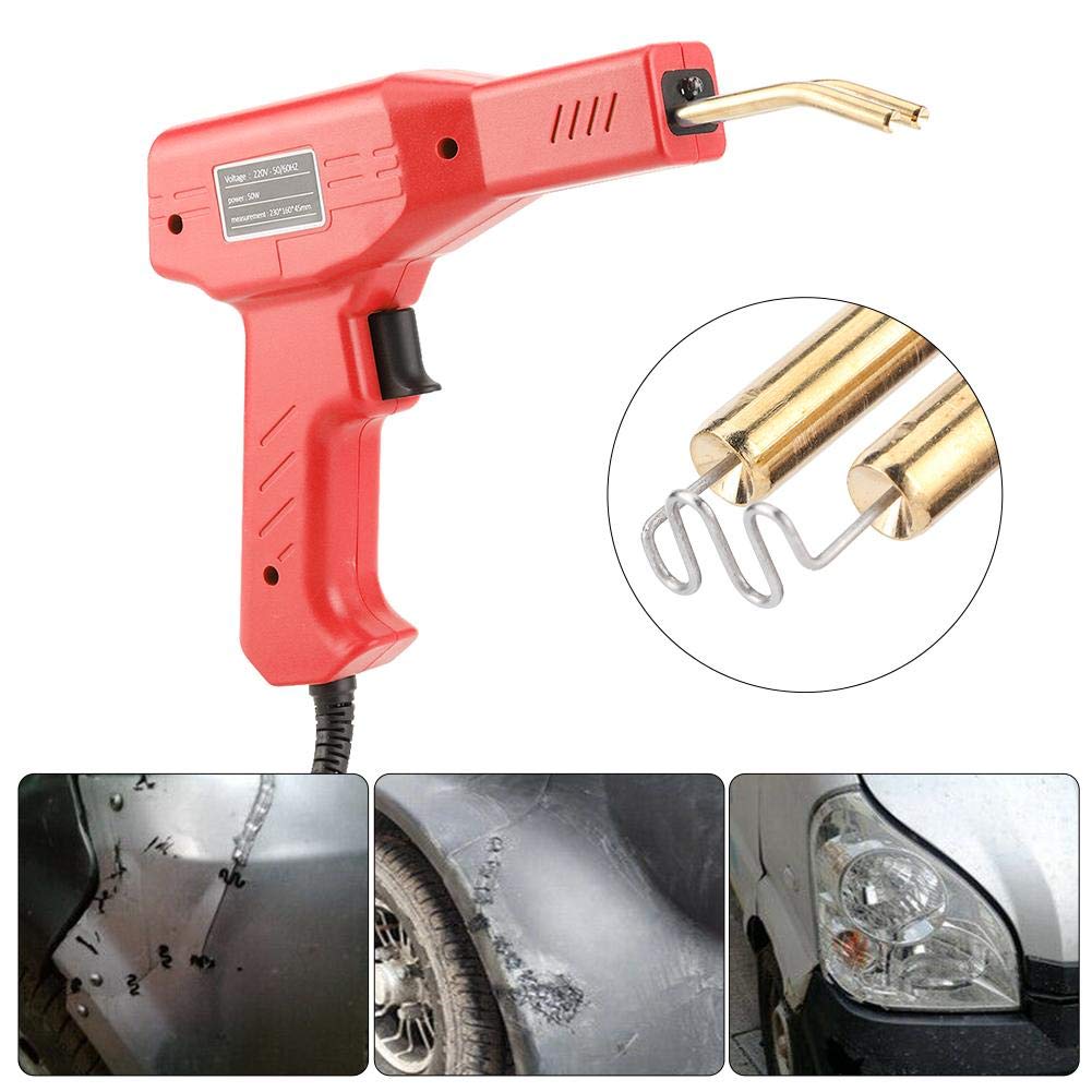 Professional 110V Red Electronic Soldering Gun Kit - Auto Bumper Repair Welding Tool for Car Bodywork | Easy Operation for Automotive, DIY & Home Repairs