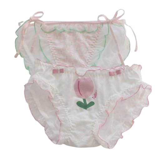 Tange Peach Lace Ruffled