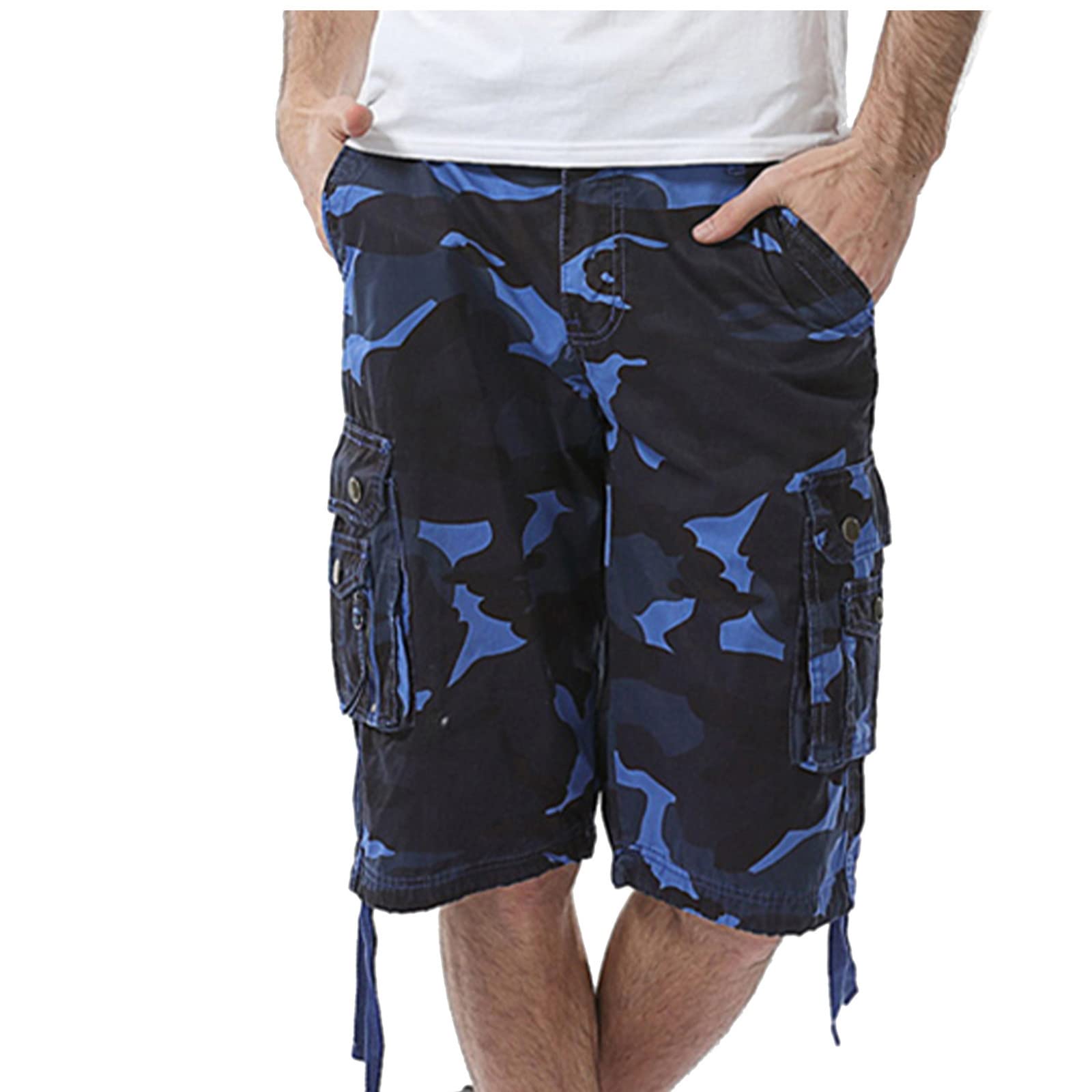 Jsaierl Men's Athletic Shorts - Lightweight Quick Dry Hiking Cargo Shorts with Water Resistant Tactical Design for Outdoor Running, Camping & Workouts