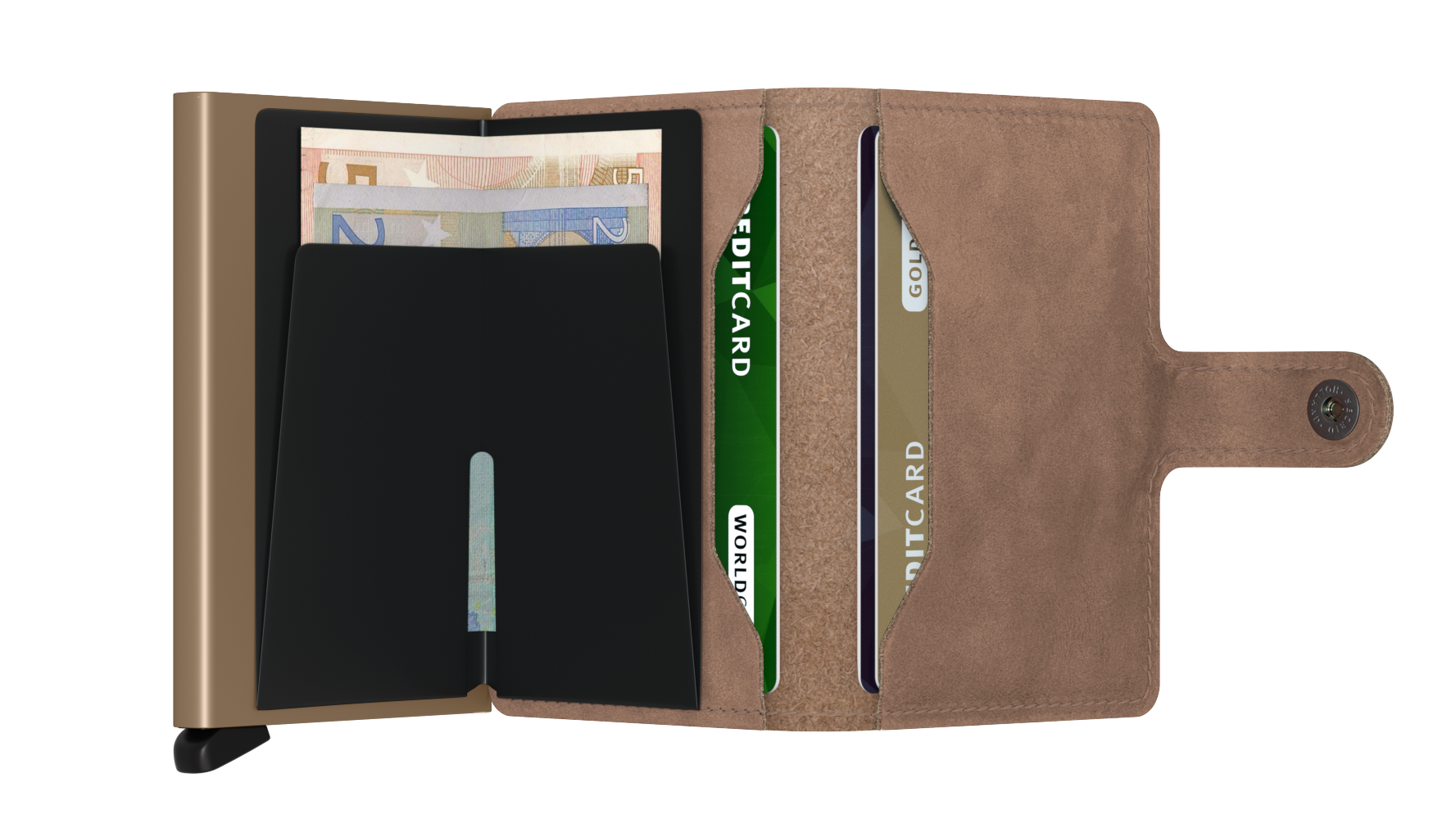 SECRID Vintage Leather Mini Wallet for Women & Men - RFID Blocking Slim Card Holder - Perfect for Travel, Business & Everyday Use