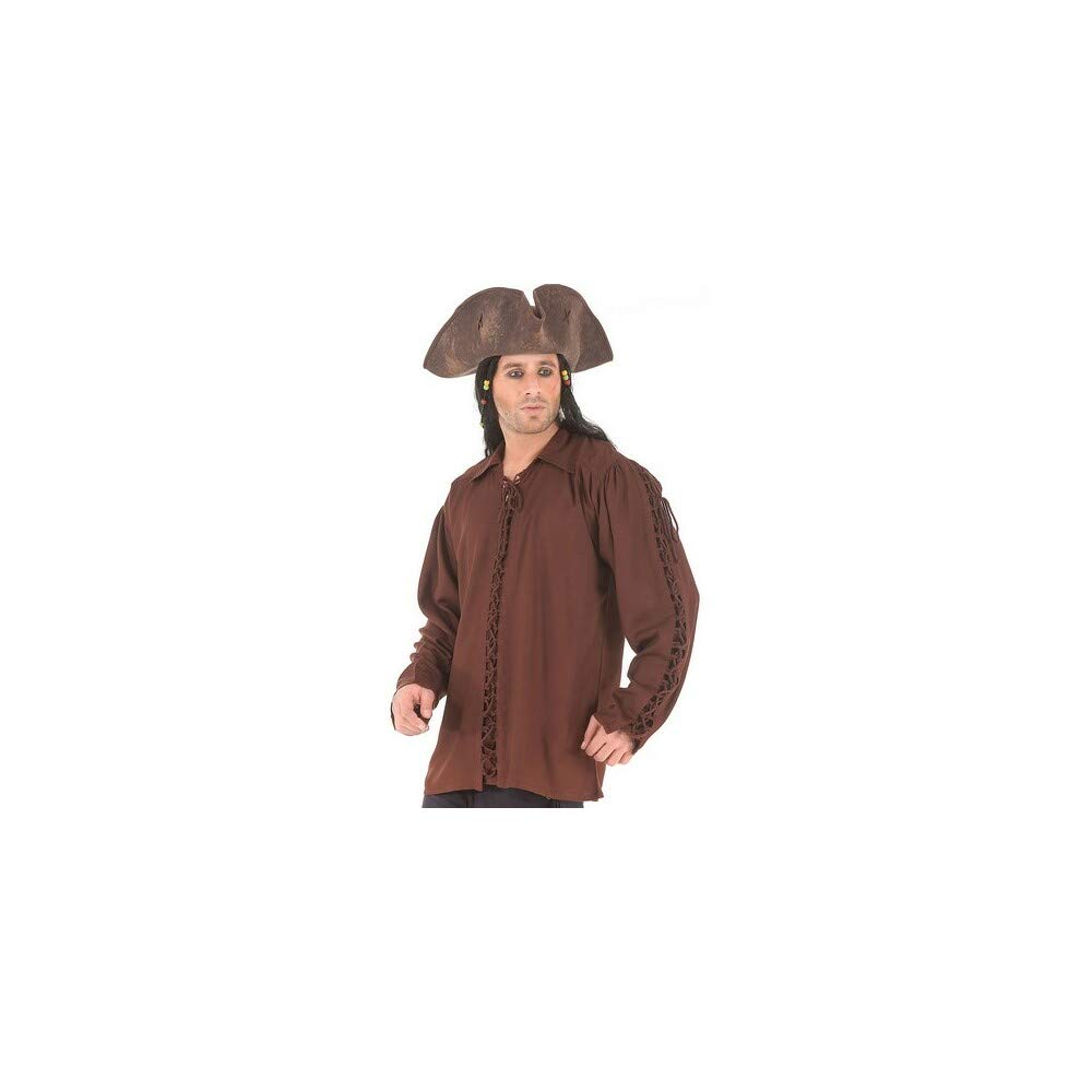 Pirate Costume Shirt C1034 Patrickson - Chocolate Brown Extra Large (XL) for Halloween, Cosplay & Renaissance Faire Outfits
