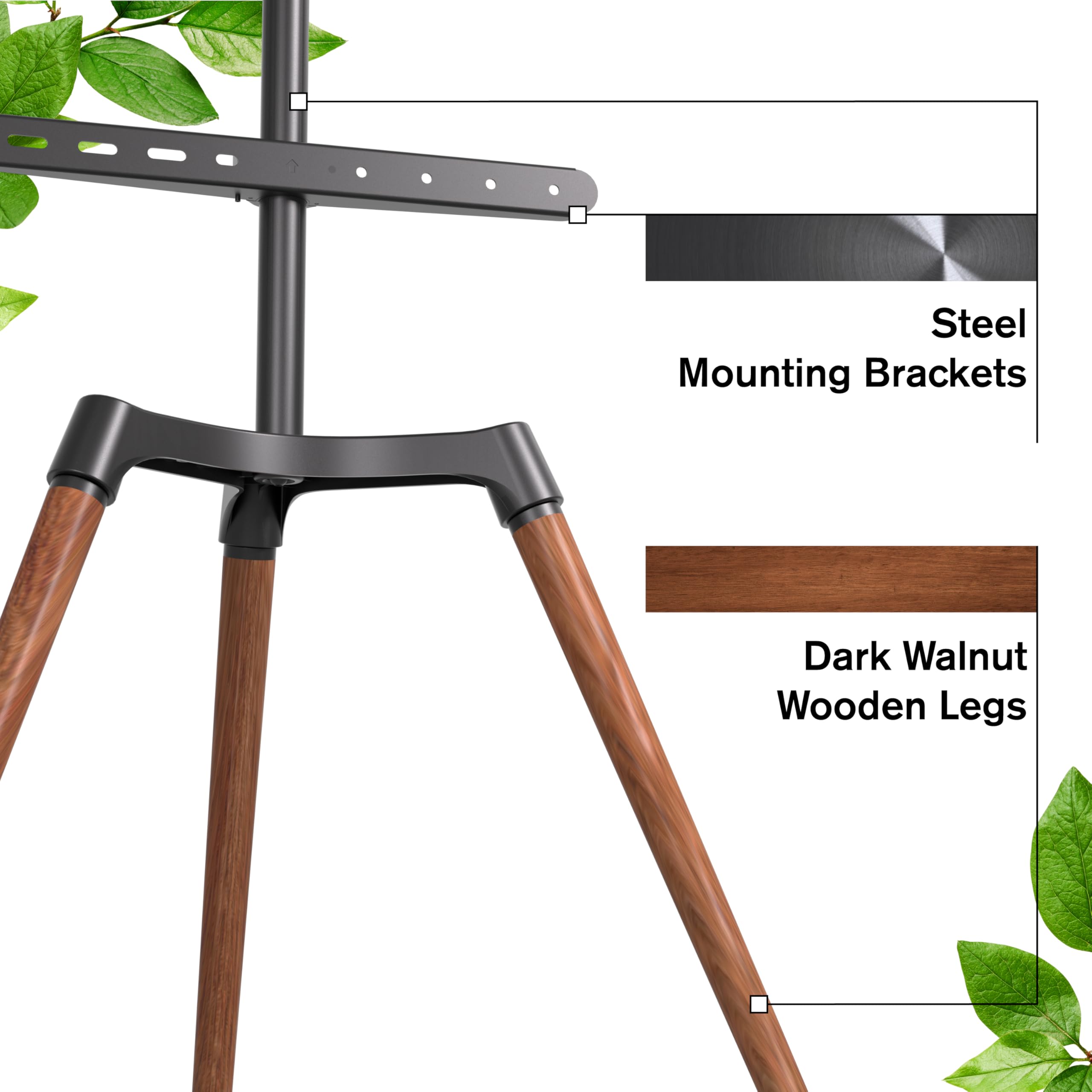 Universal TV Floor Stand for 47-72 Inch Screens - Heavy Duty 90° Swivel TV Mount with Tripod Base - Supports LED LCD OLED Flat/Curved TVs up to 99lbs - Perfect for Living Room, Bedroom & Home Theater Setup