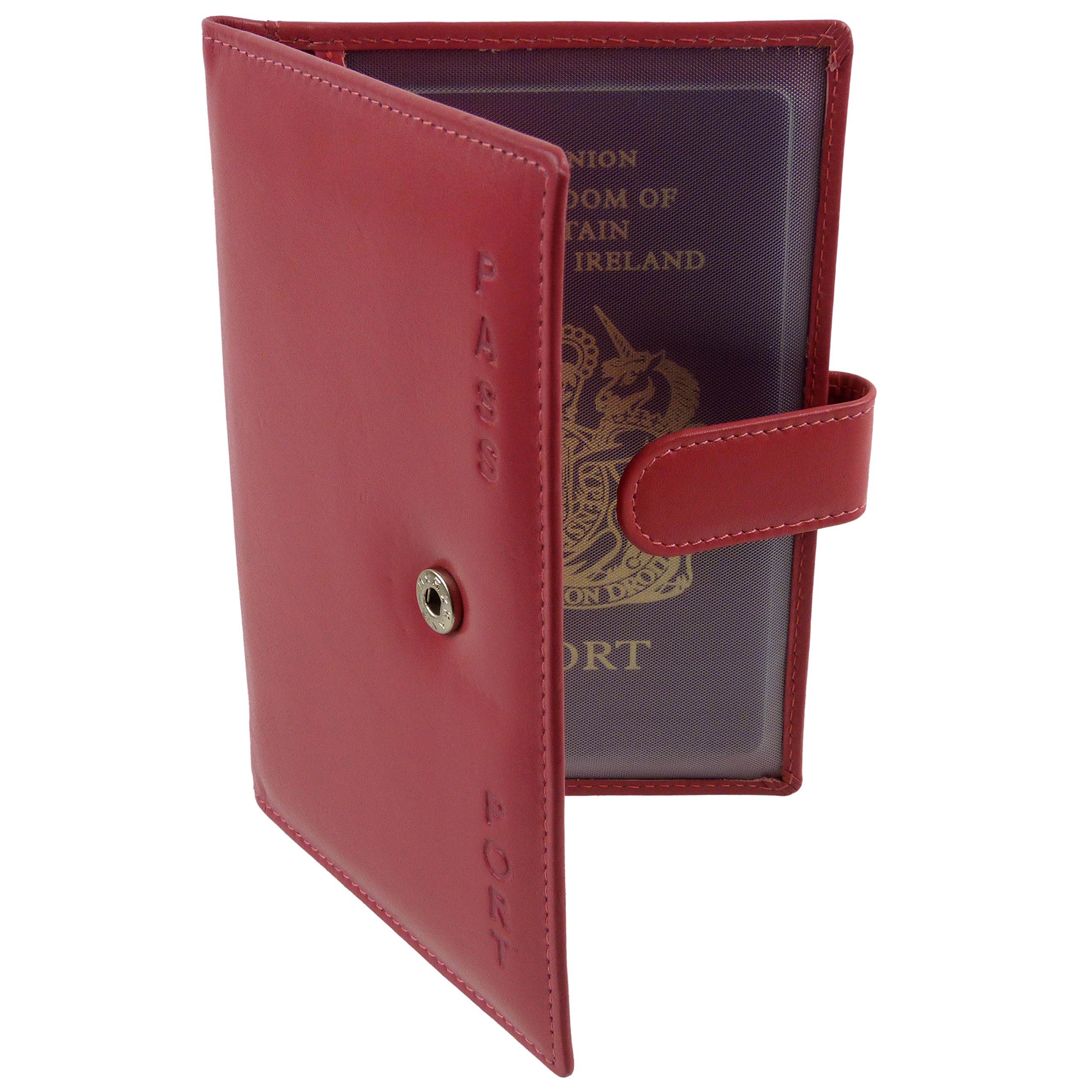 Premium Women's Leather Passport Holder - RFID Blocking Travel Document Organizer Wallet for Passports, Tickets & Cards | Perfect for International Travel & Business Trips
