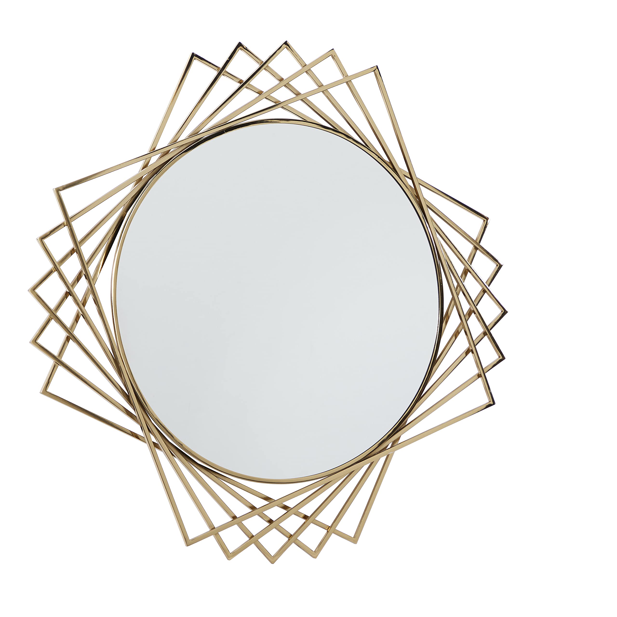 Deco 79 Modern Black Metal Geometric Wall Mirror - 42