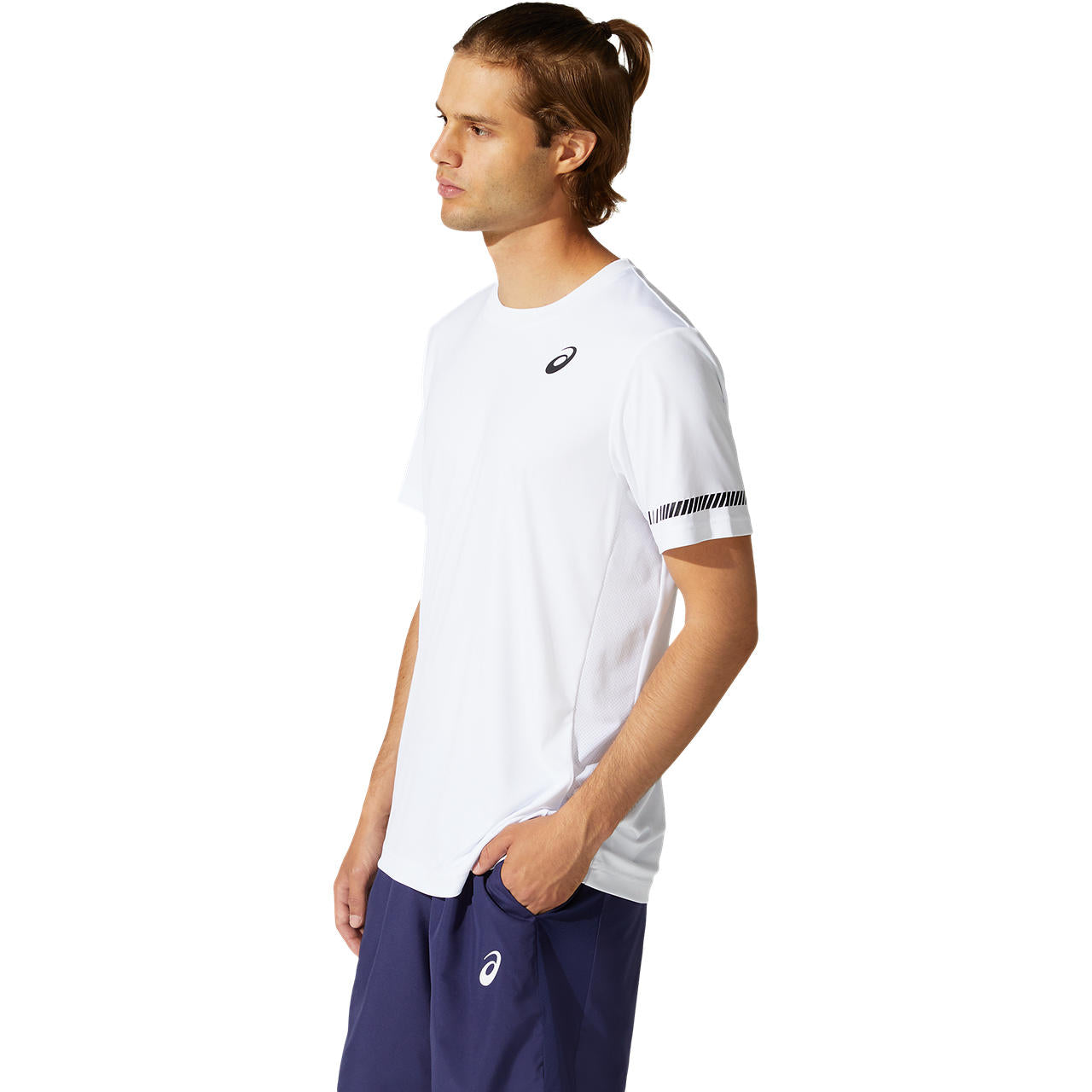 ASICS Men's Performance Tennis Polo Shirt - Moisture-Wicking Quick-Dry Activewear Top for Court Sports (White) - Perfect for Tennis, Pickleball & Casual Wear