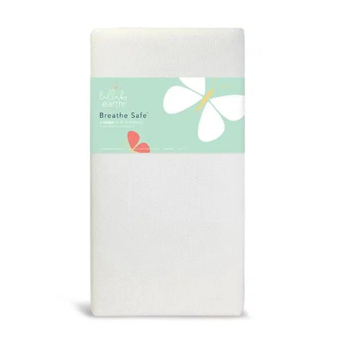 Lullaby Earth Breathe Safe Dual-Sided Breathable Crib Mattress - Organic & Hypoallergenic for Baby's Safe Sleep | Nursery, Daycare & Travel Use