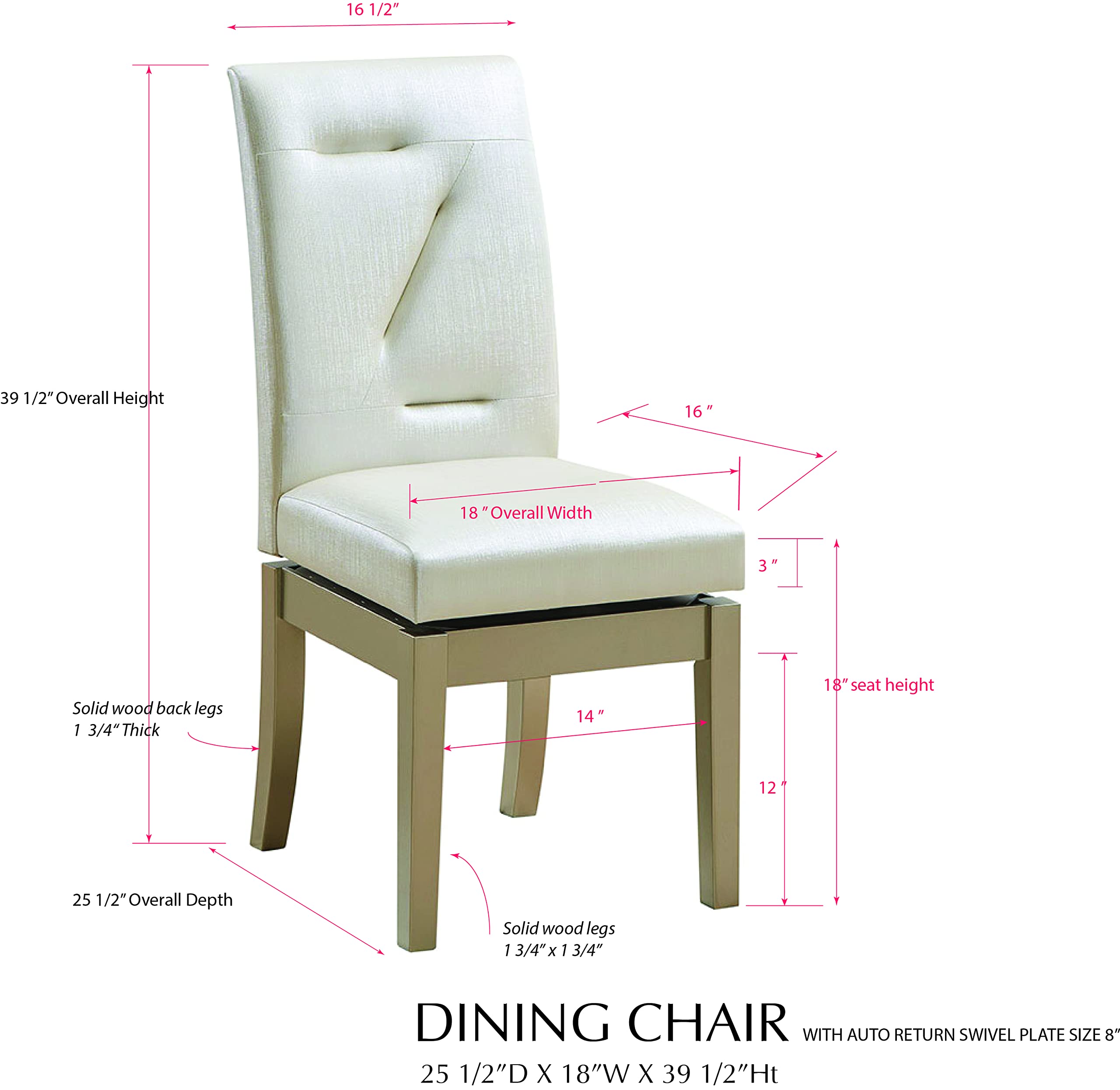 Kings Brand Furniture - Hillsdale Upholstered Swivel Dining Chairs, White & Gold, Set of 2 - Modern Kitchen & Dining Room Seating for Home & Restaurant Use