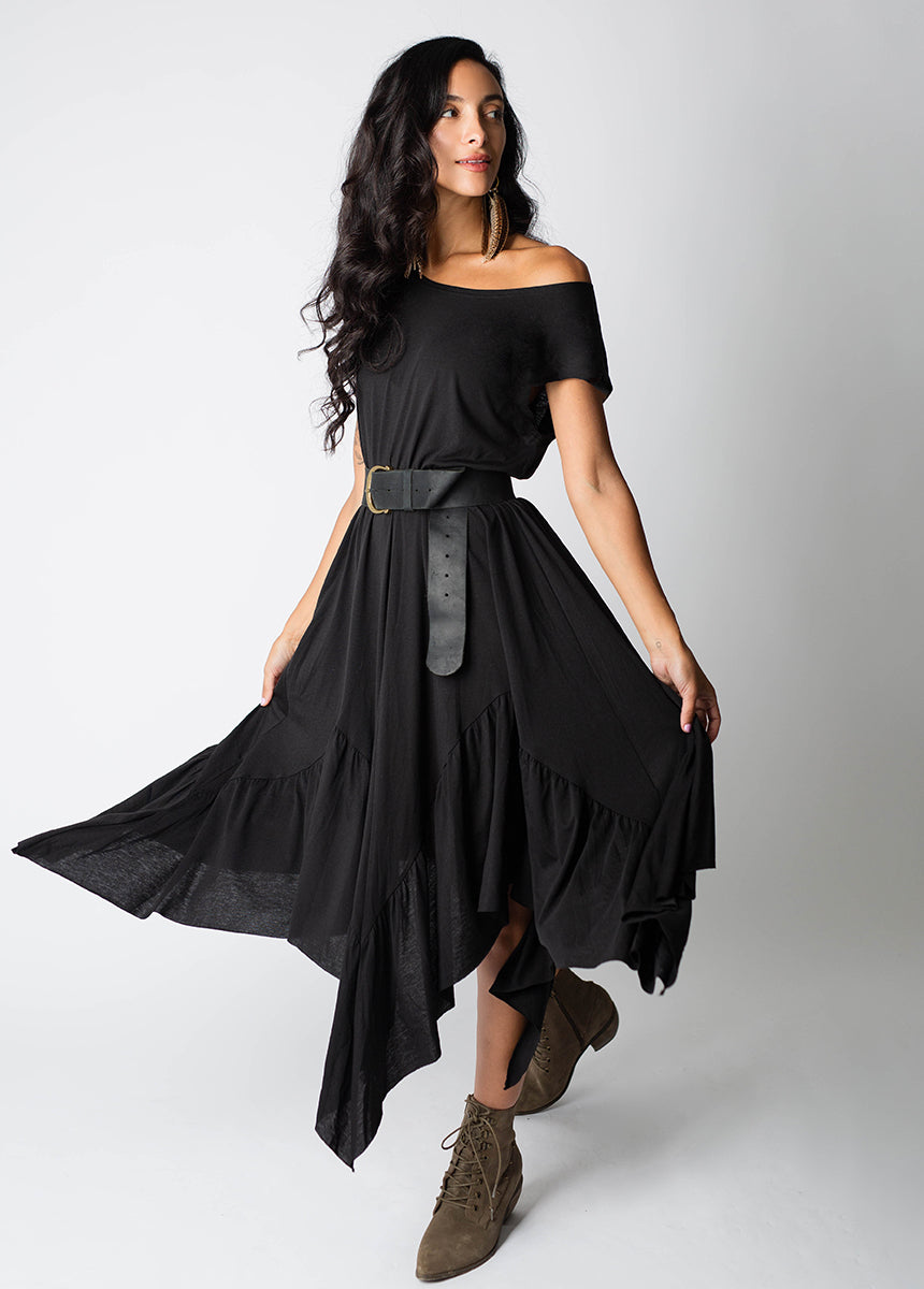 Elegant Black Pilar Dress for Women - Perfect for Parties, Weddings & Evening Events | Flattering Fit & Comfortable Fabric