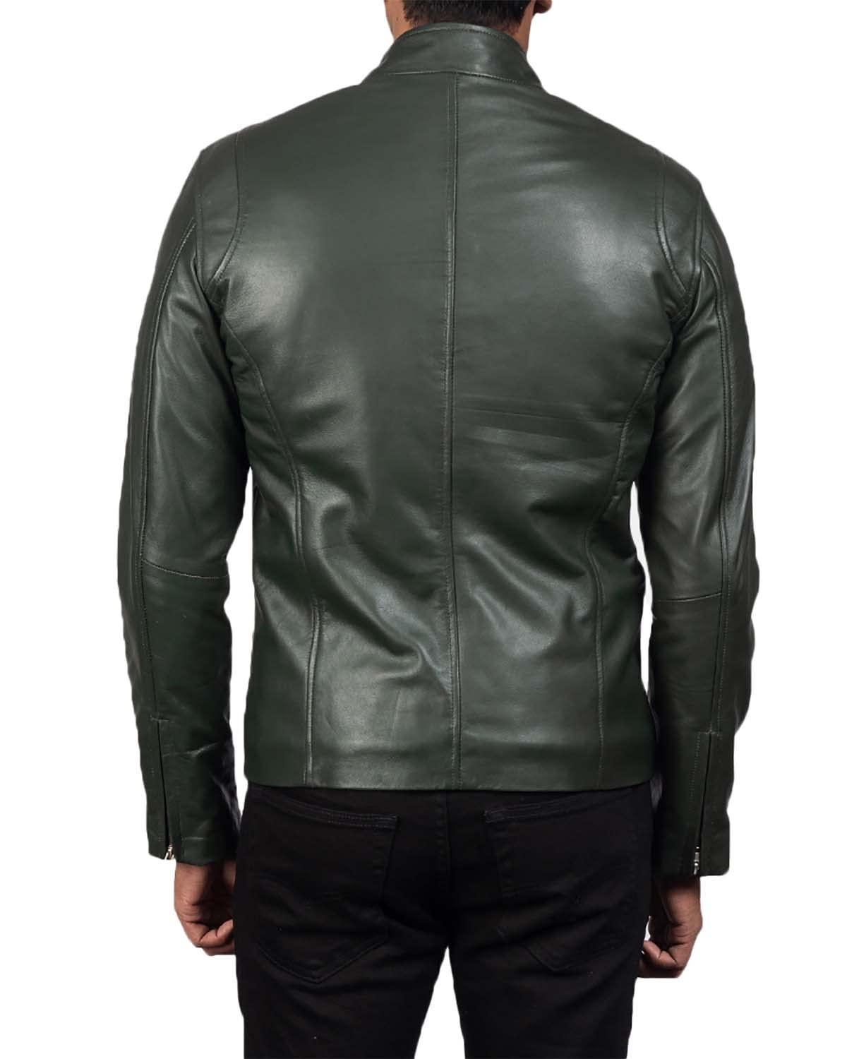 Premium Men's Sheepskin Leather Motorcycle Jacket - The Jacket Maker Ionic Biker Jacket for Riding & Casual Wear | Durable & Stylish Outerwear for Motorcyclists & Fashion Enthusiasts