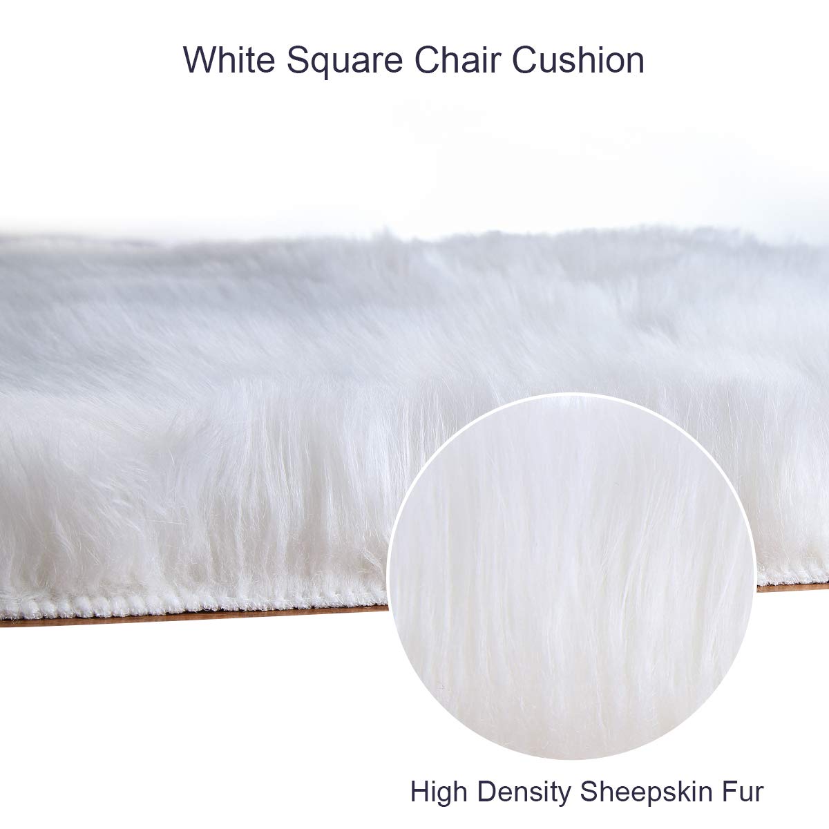 Softlife White Faux Fur Sheepskin Throw Rug - 20