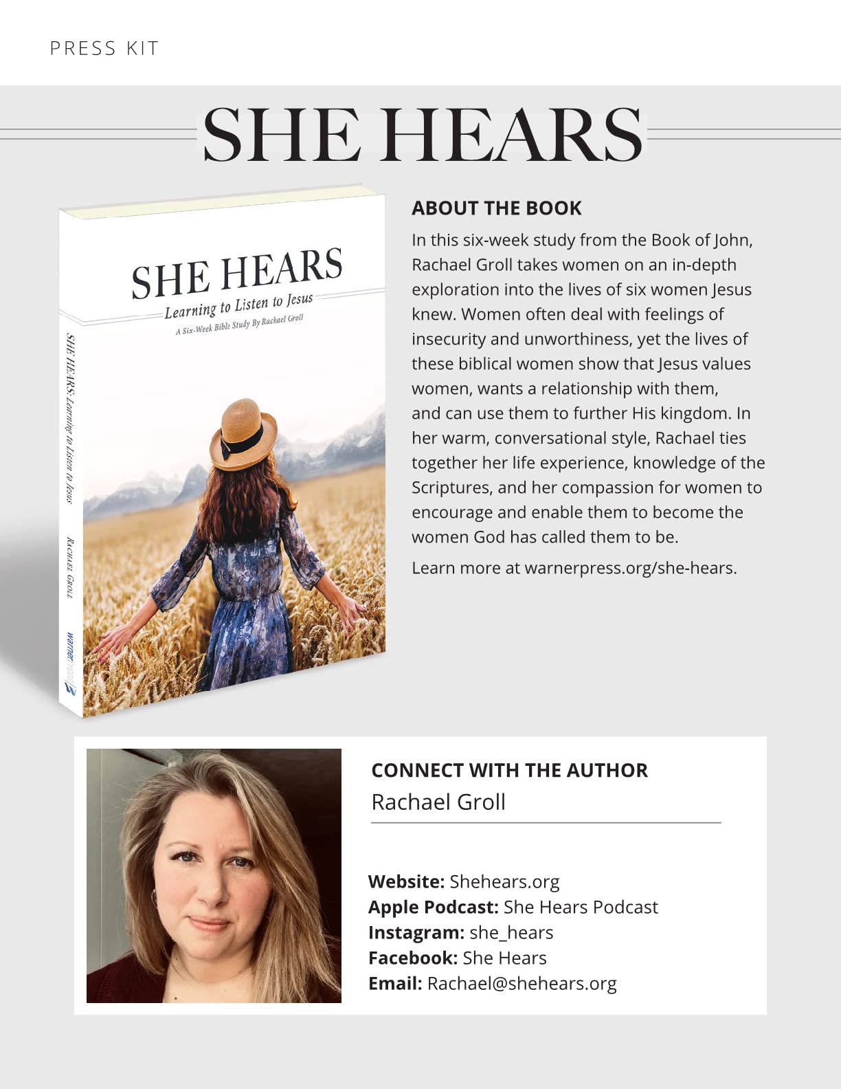 She Hears: Learning to Listen to Jesus - 6-Week Bible Study for Women | Christian Devotional for Small Groups & Personal Quiet Time