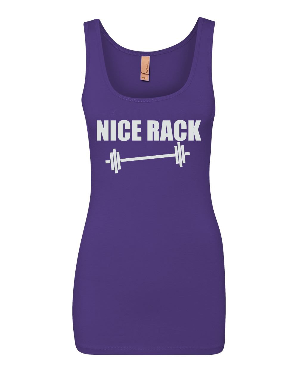 Nice Rack Women's Sleeveless Cotton Graphic Tank Top - Slim Fit Casual Workout Tee - Premium Quality Funny Design (Purple, Large) | Perfect for Gym, Yoga, Running & Summer Outfits