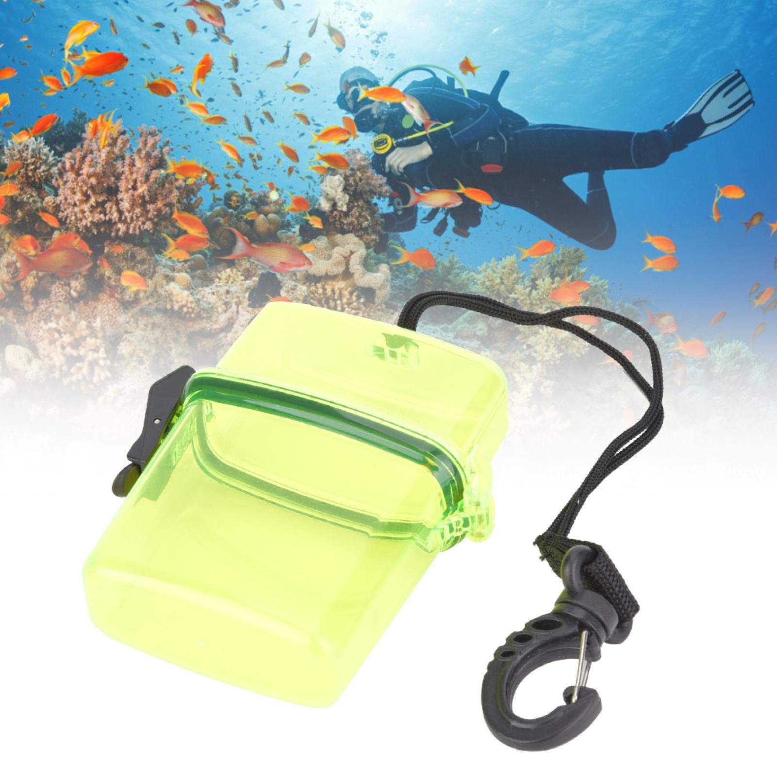 Waterproof Floating Dry Box for Scuba Diving - Transparent Airtight Underwater Storage Case with Sealed Lid for Surfing, Kayaking, Snorkeling & Beach Activities (Yellow) - Keep Valuables Safe & Dry During Water Sports