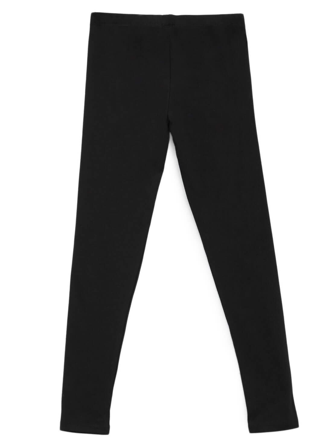 Black Logo Kids Leggings for Girls & Boys (Size 7-16) - Comfortable Stretchy Leggings for School, Play & Everyday Wear