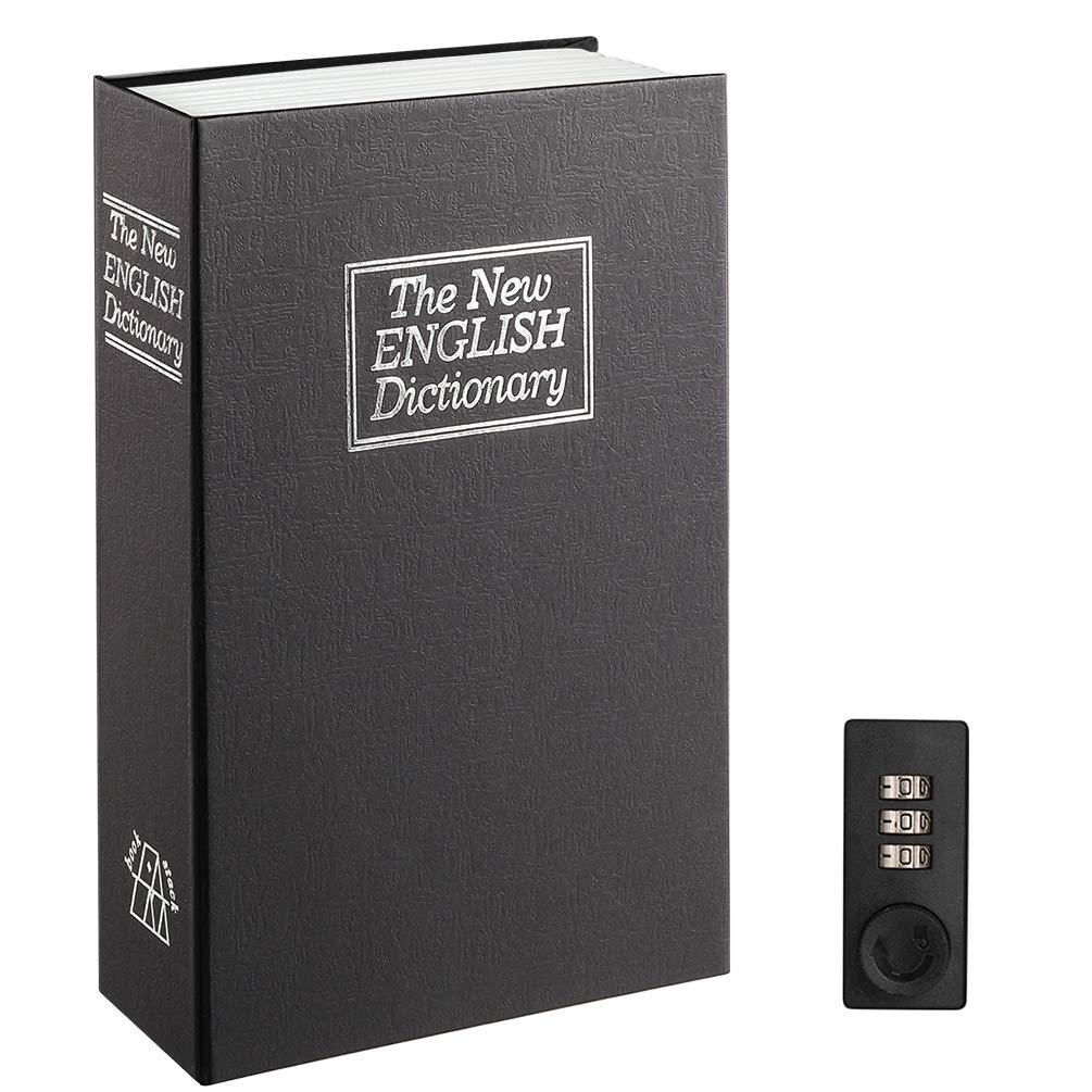 Combination Lock Book Safe - Hidden Dictionary-Shaped Diversion Safe Box (9.5