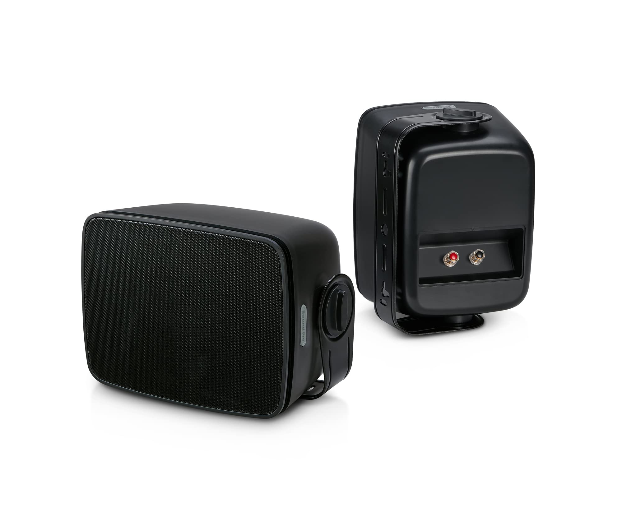 SPS-1000-BK Dual Bluetooth Speaker Pair - Wireless Indoor & Outdoor Loudspeakers with Premium Sound - Perfect for Parties, Backyard, Poolside & Home Theater (Black)