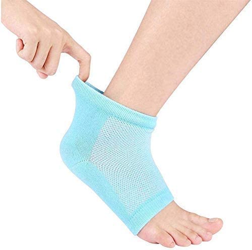 NAVMIL Heel Pain Relief Silicone Gel Pad - Cushioned Heel Protector Socks with Spa Botanical for Men & Women - Breathable Cotton Socks (One Size Fits Most) - Perfect for Running, Walking & Everyday Comfort