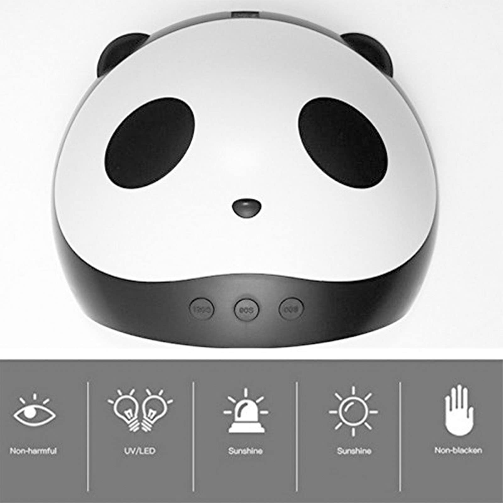 DEWIN 24W UV LED Nail Lamp Kit - Professional Manicure Dryer with Panda Design, USB Powered for Home & Salon Use | Perfect for Gel Polish Curing & Nail Art Drying