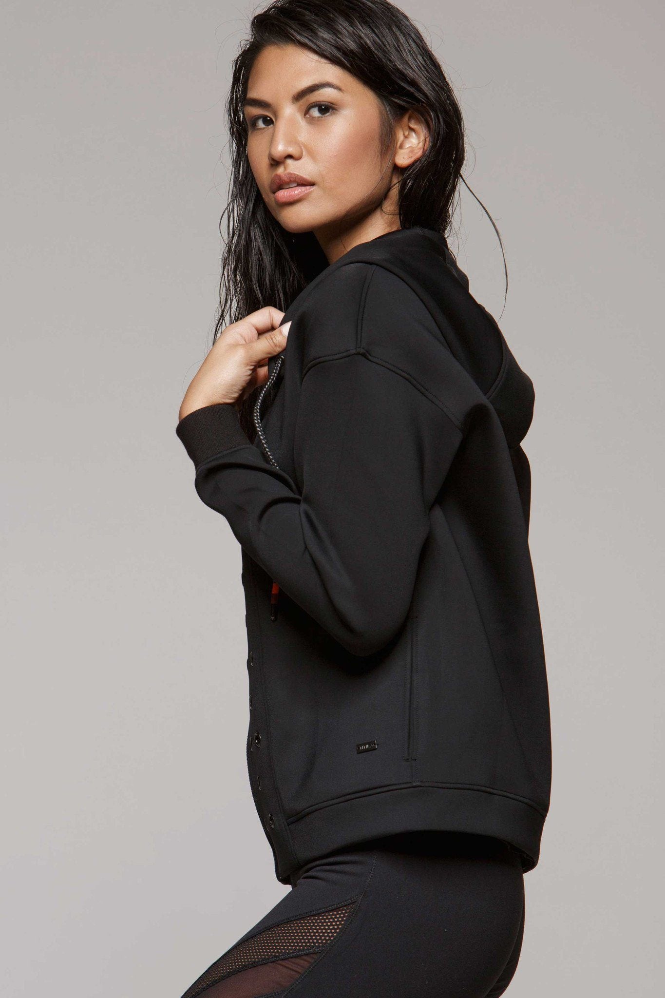 Stylish Studded Neoprene Hoodie for Men & Women - Trendy Streetwear Fashion for Casual Outfits, Gym Wear & Outdoor Activities