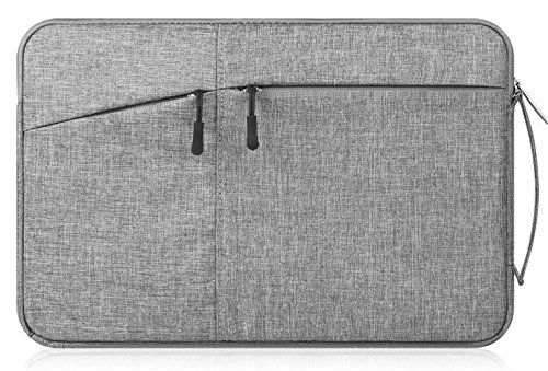 13.3-14 Inch Laptop Sleeve Pouch Bag with Handle for Chromebook 14/ IdeaPad 1 14’’/ 3i 14’’/ ThinkPad E14 Gen 5/ HP Stream 14/ Pavilion x360/ ASUS Chromebook CM14 - Light Grey Protective Case for Travel, School & Office Use